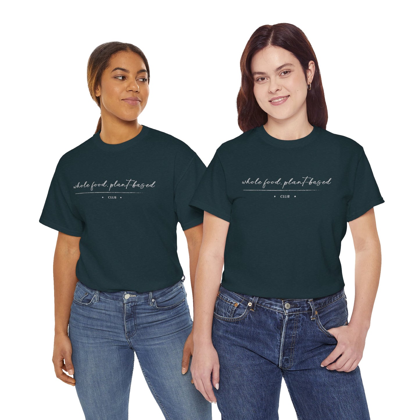 Whole Food, Plant-based Club | Unisex 100% Heavy Cotton Tee, Dark Colors