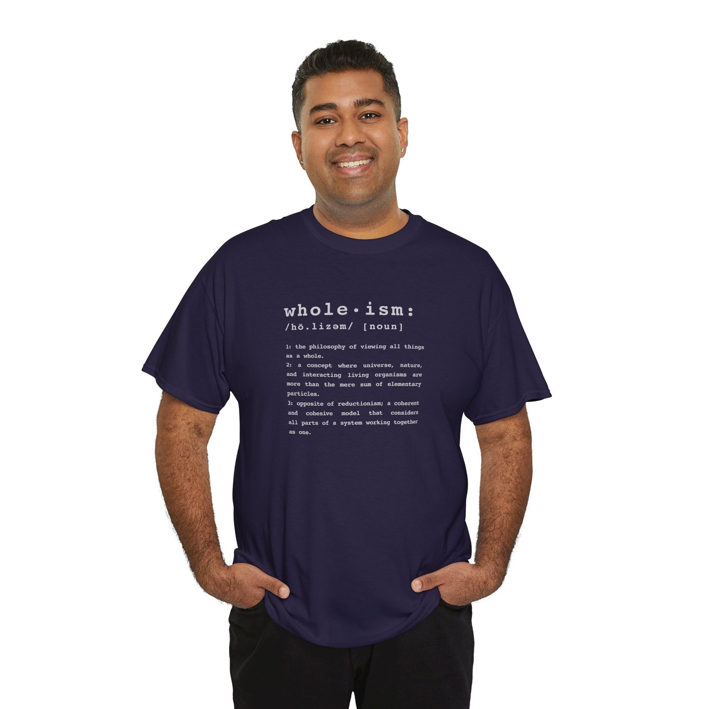 Wholism (Whole-ism) | Unisex 100% Cotton Heavy Tee, Dark Colors