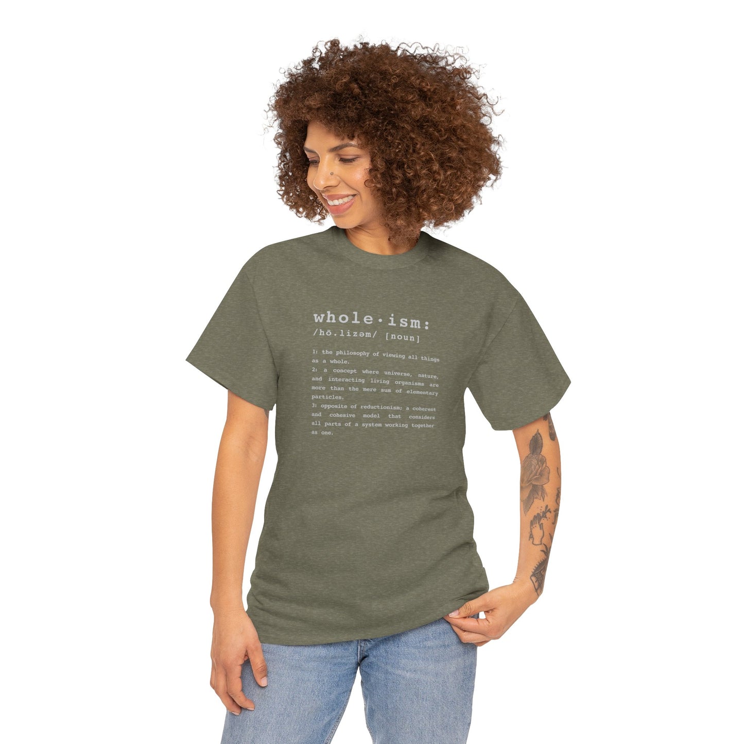 Wholism (Whole-ism) | Unisex 100% Cotton Heavy Tee, Dark Colors