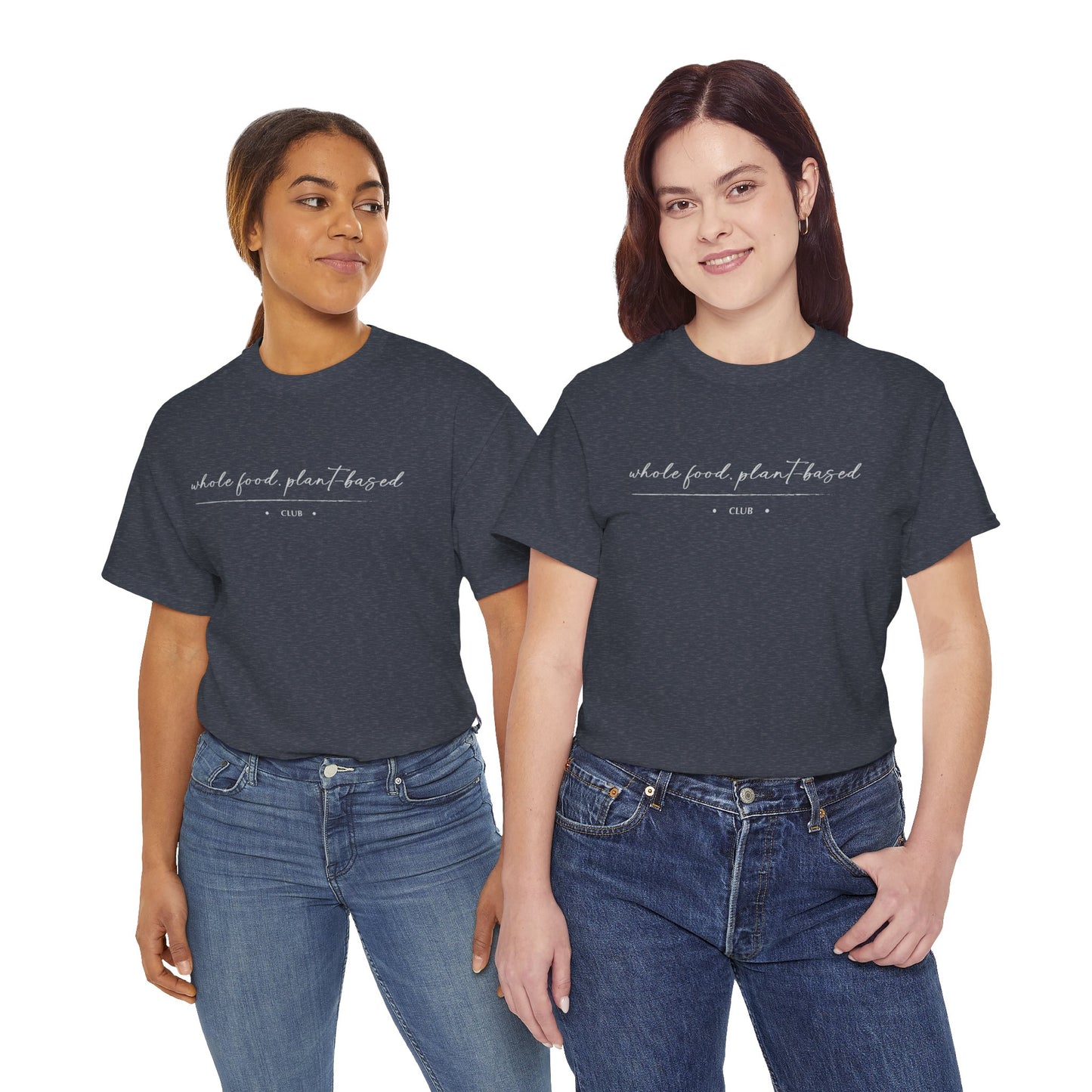 Whole Food, Plant-based Club | Unisex 100% Heavy Cotton Tee, Dark Colors