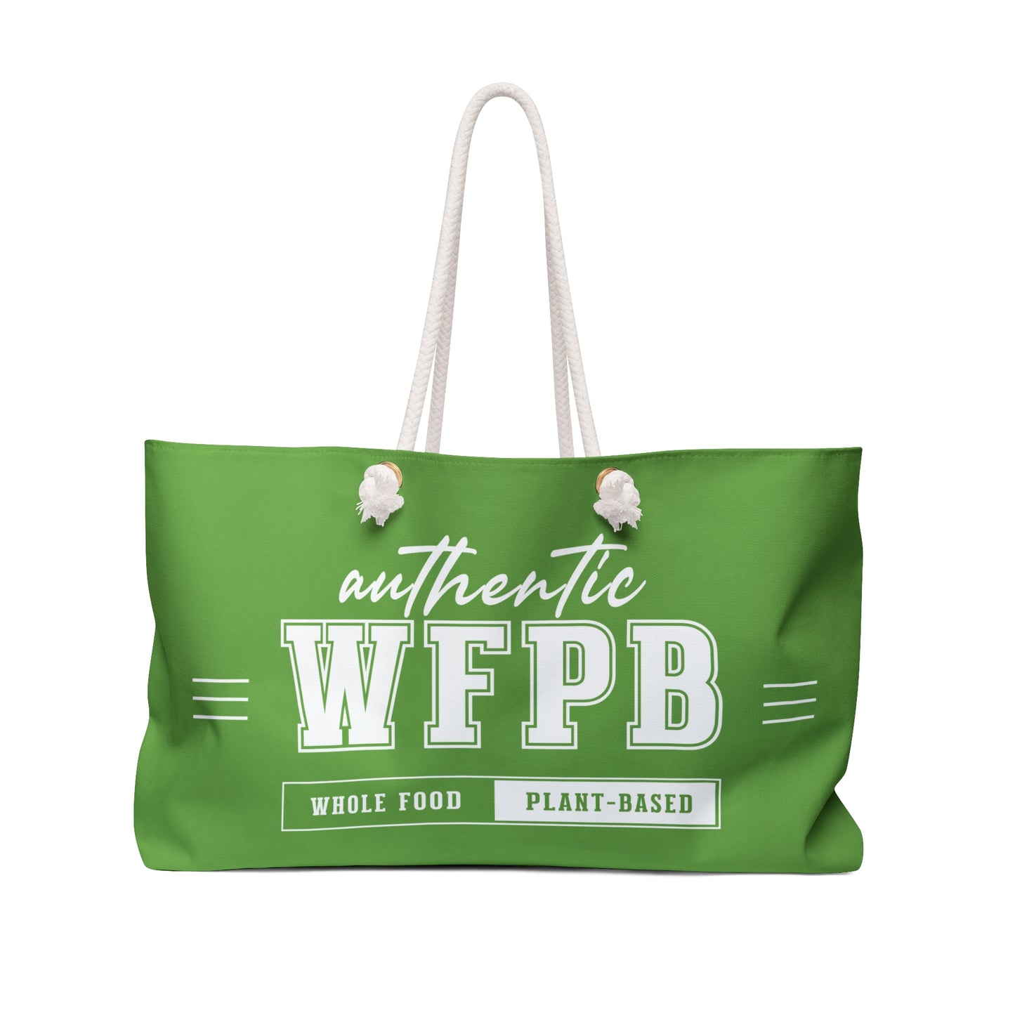 Authentic WFPB, Whole Food Plant-based | Green Weekender Bag