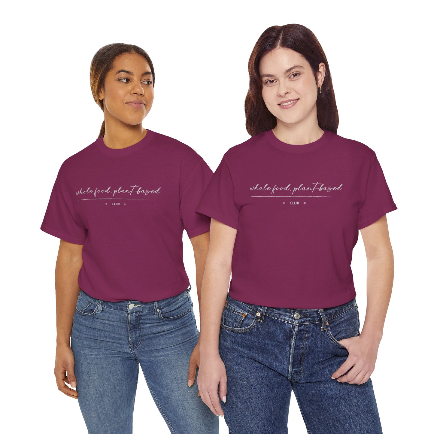 Whole Food, Plant-based Club | Unisex 100% Heavy Cotton Tee, Dark Colors