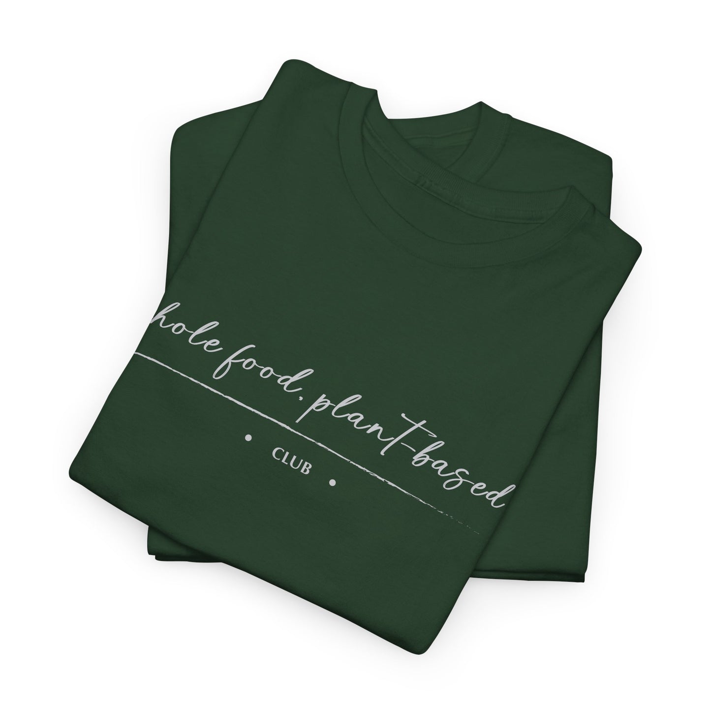 Whole Food, Plant-based Club | Unisex 100% Heavy Cotton Tee, Dark Colors