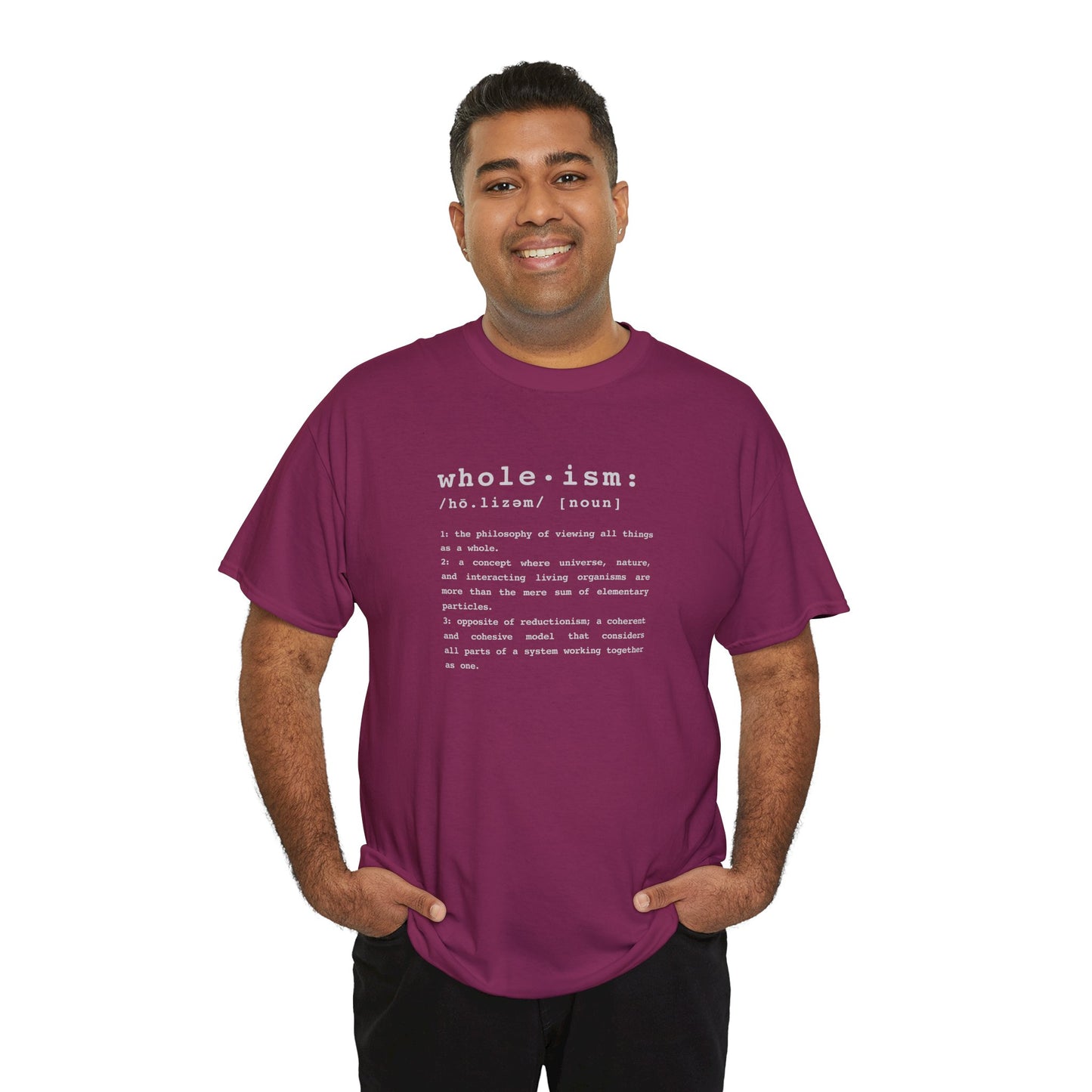 Wholism (Whole-ism) | Unisex 100% Cotton Heavy Tee, Dark Colors