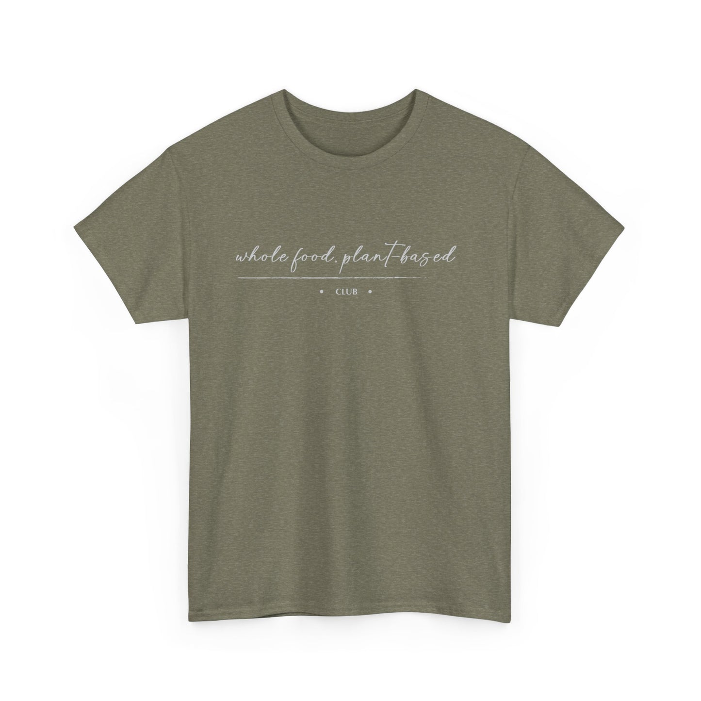 Whole Food, Plant-based Club | Unisex 100% Heavy Cotton Tee, Dark Colors