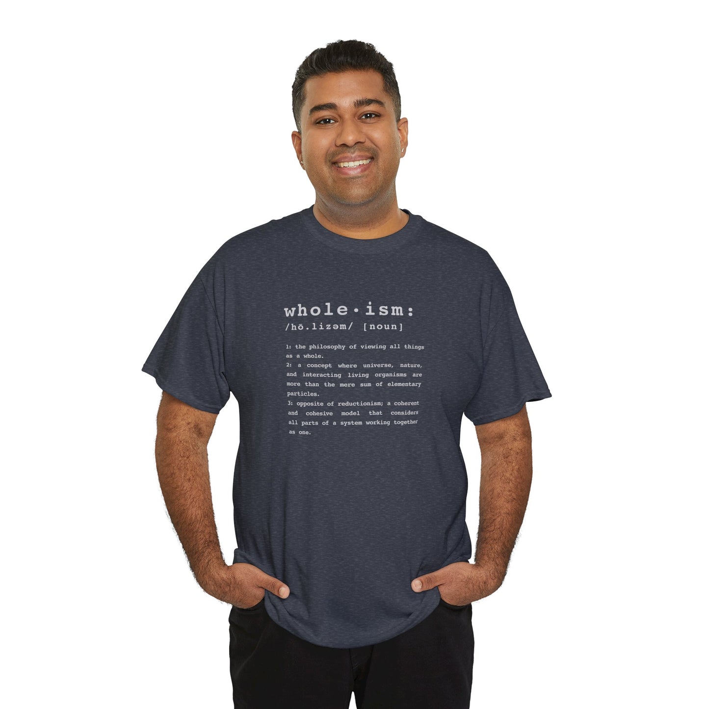 Wholism (Whole-ism) | Unisex 100% Cotton Heavy Tee, Dark Colors