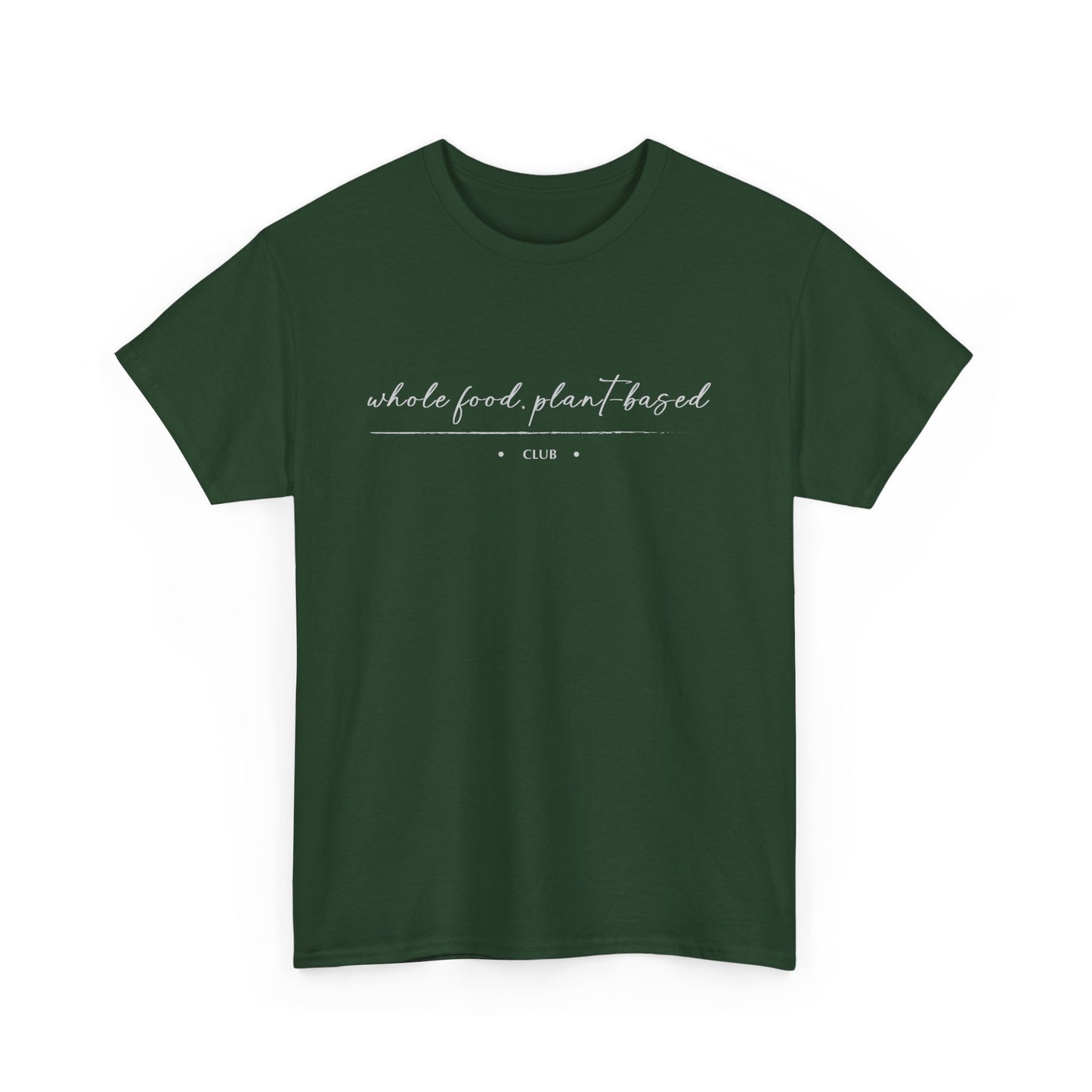 Whole Food, Plant-based Club | Unisex 100% Heavy Cotton Tee, Dark Colors