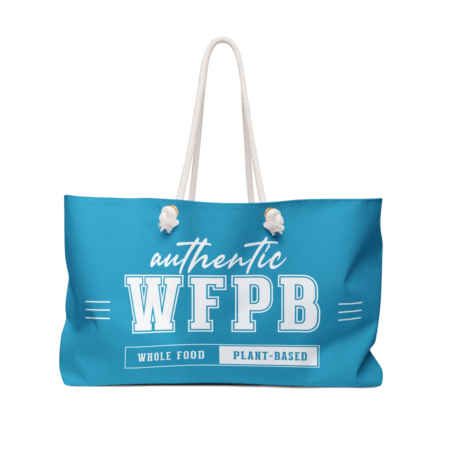 Authentic WFPB, Whole Food Plant-based | Turquoise Weekender Bag