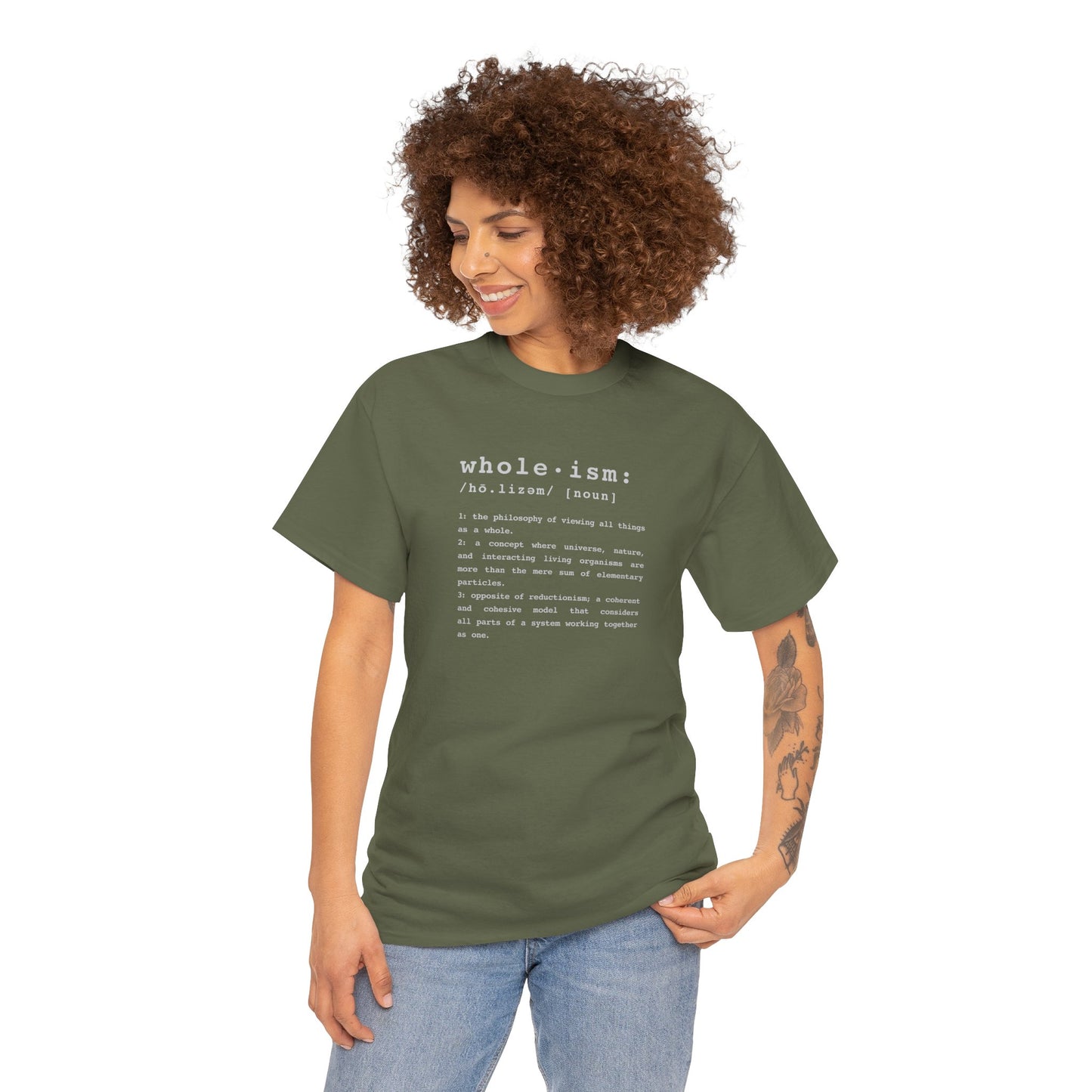 Wholism (Whole-ism) | Unisex 100% Cotton Heavy Tee, Dark Colors