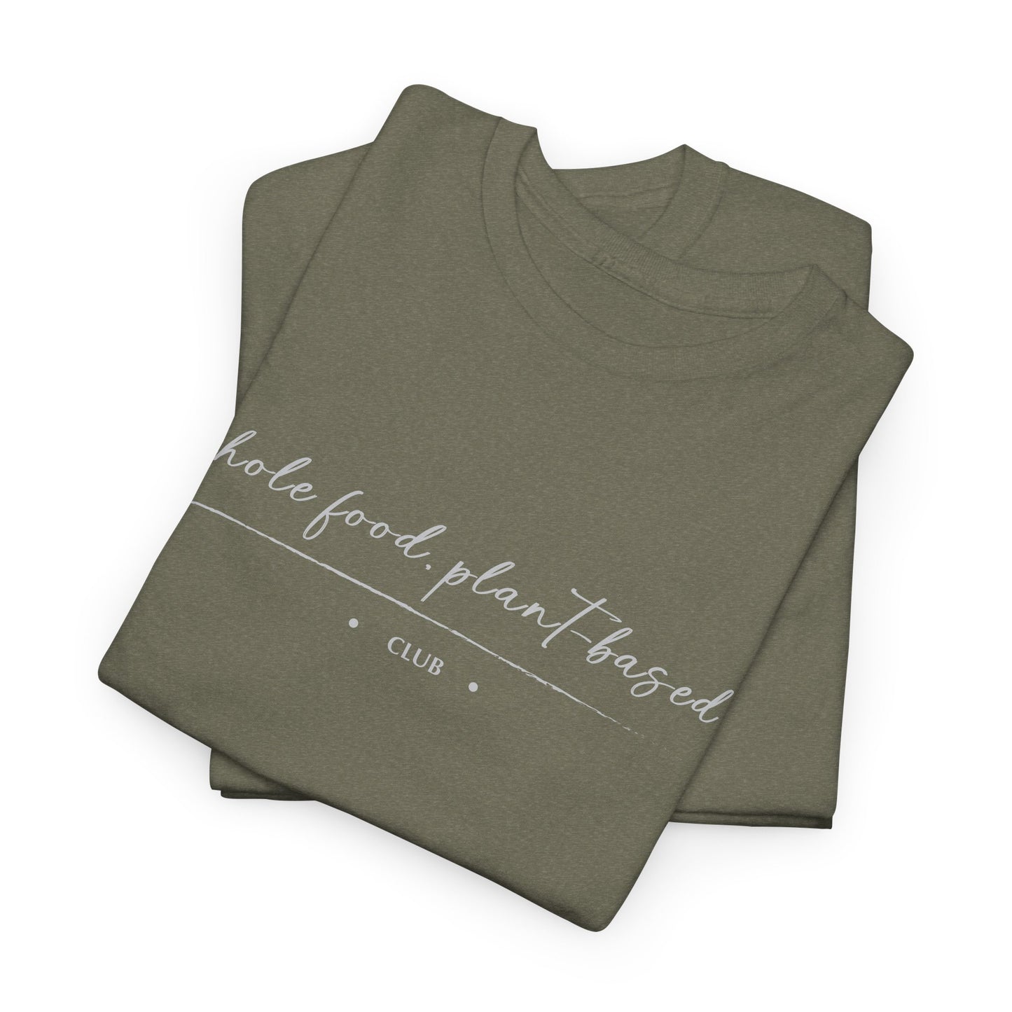 Whole Food, Plant-based Club | Unisex 100% Heavy Cotton Tee, Dark Colors