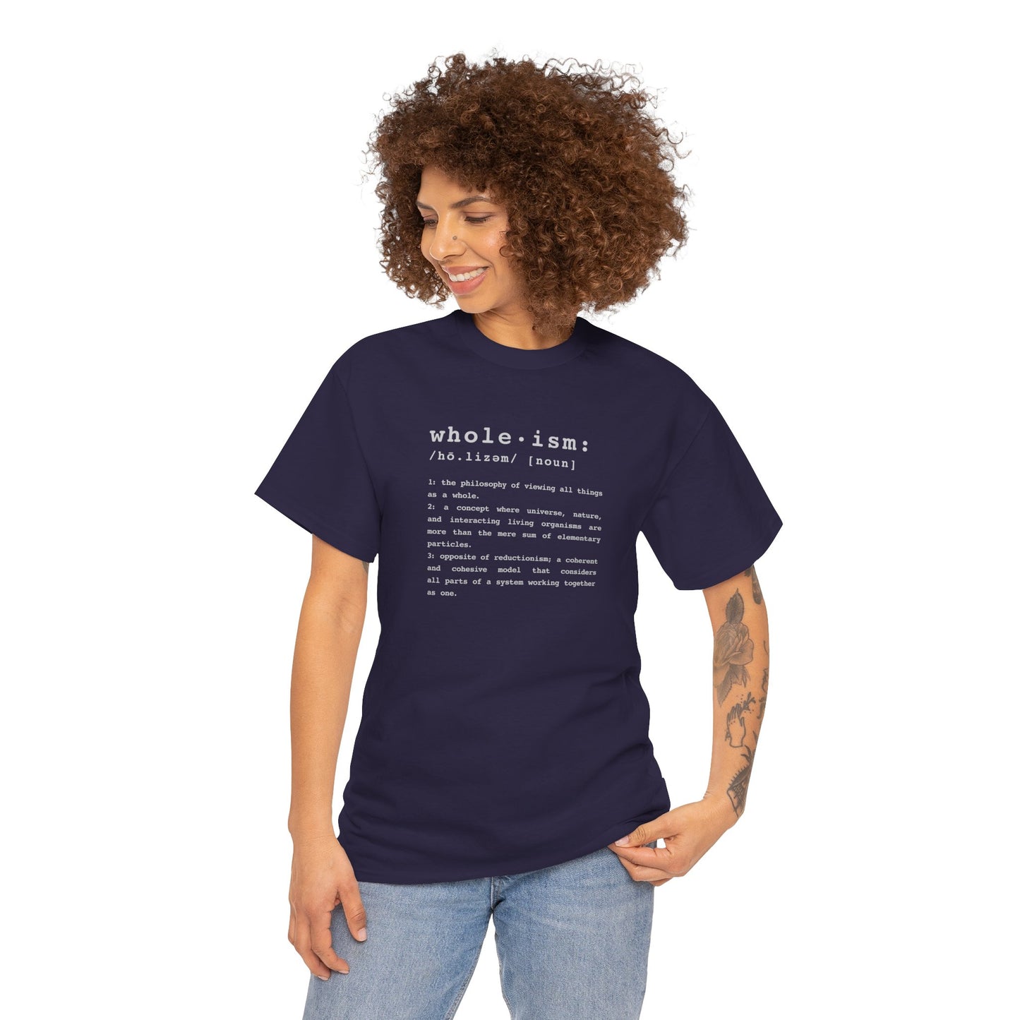 Wholism (Whole-ism) | Unisex 100% Cotton Heavy Tee, Dark Colors