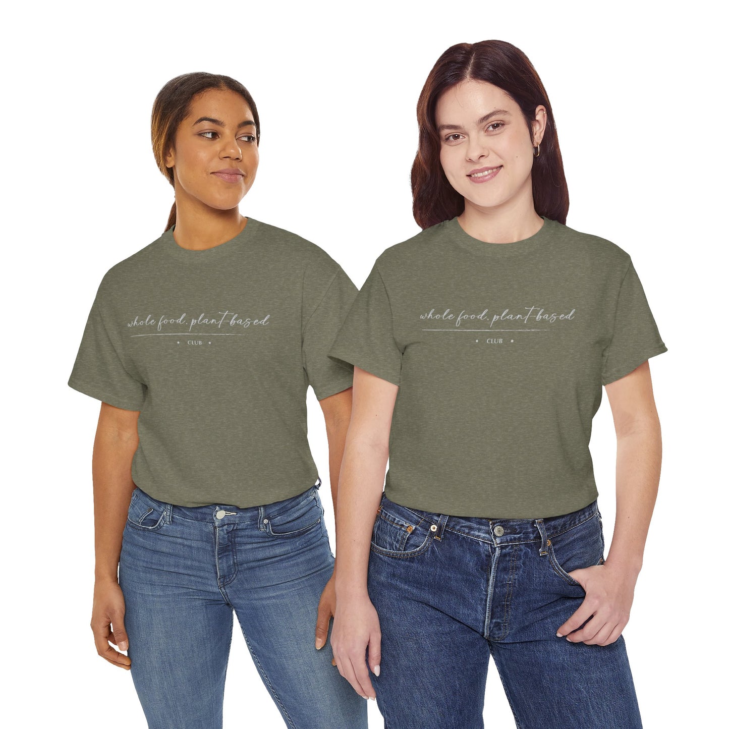 Whole Food, Plant-based Club | Unisex 100% Heavy Cotton Tee, Dark Colors