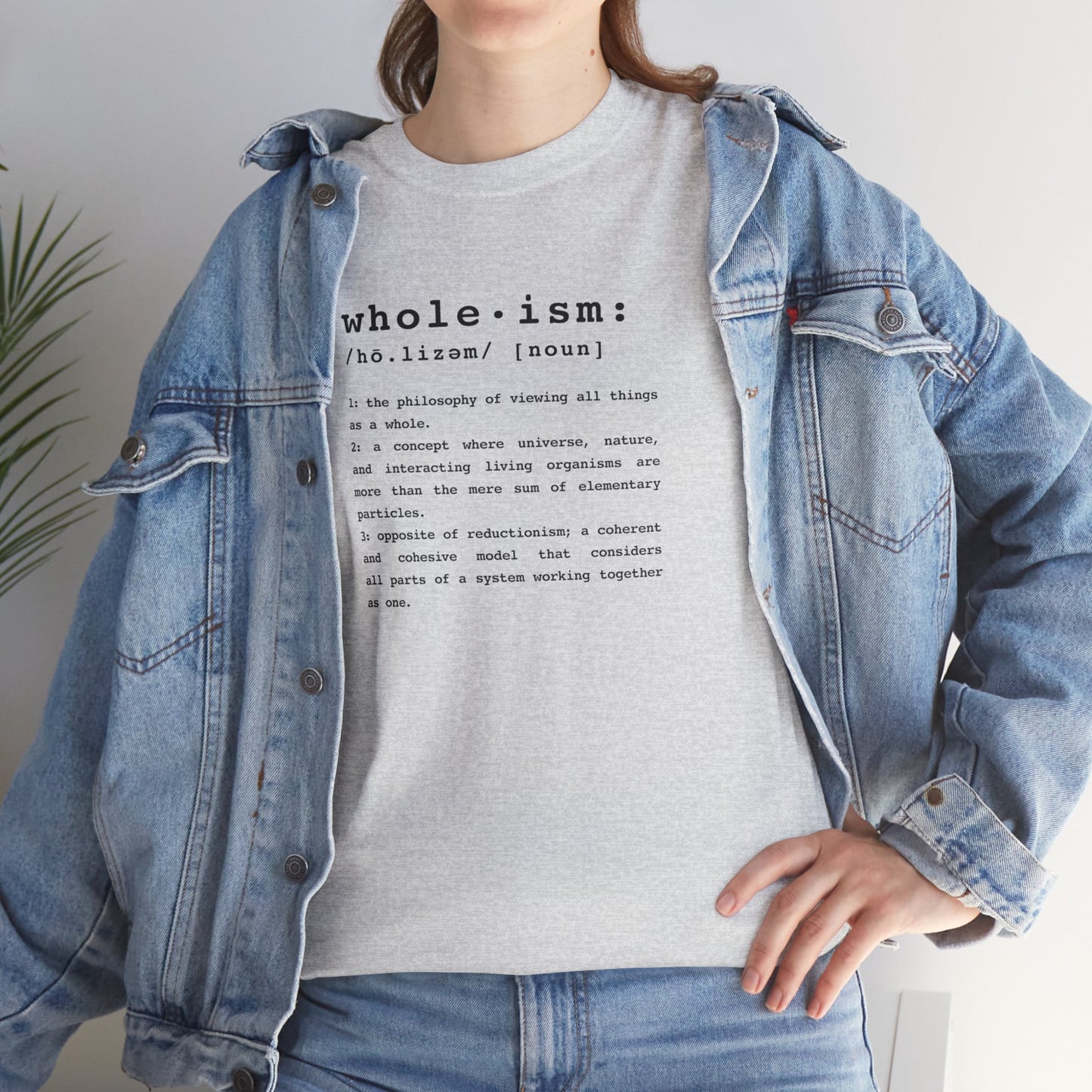 Wholism (Whole-ism) | Unisex 100% Cotton Heavy Tee, Light Colors