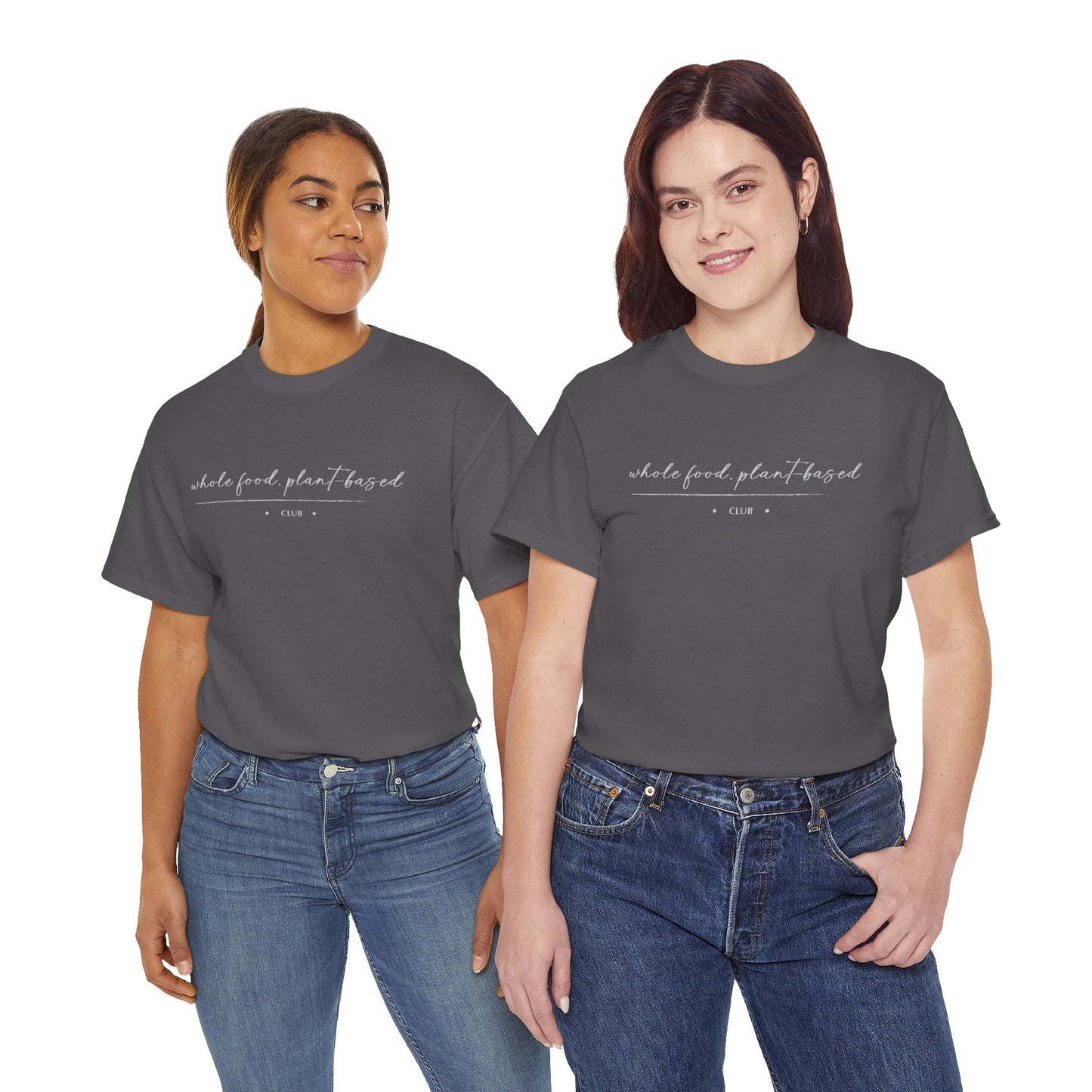 Whole Food, Plant-based Club | Unisex 100% Heavy Cotton Tee, Dark Colors