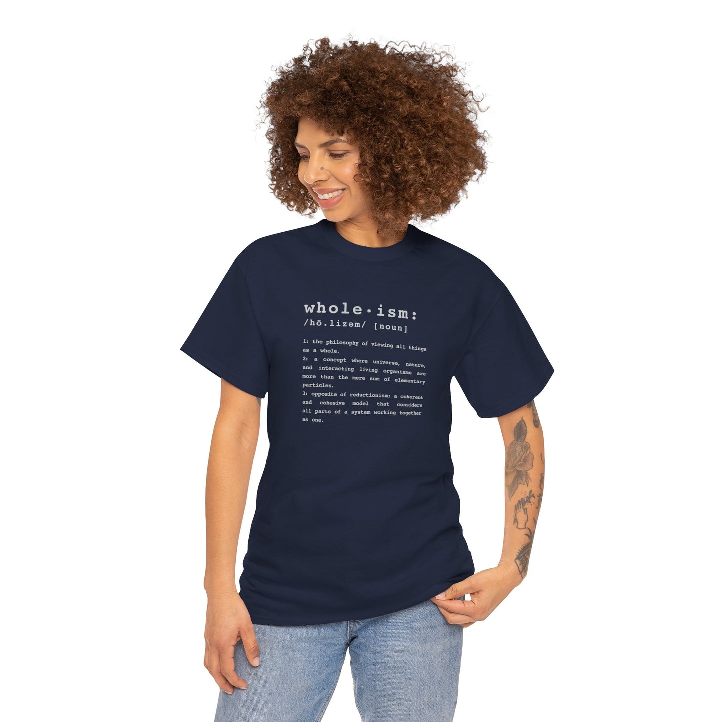 Wholism (Whole-ism) | Unisex 100% Cotton Heavy Tee, Dark Colors