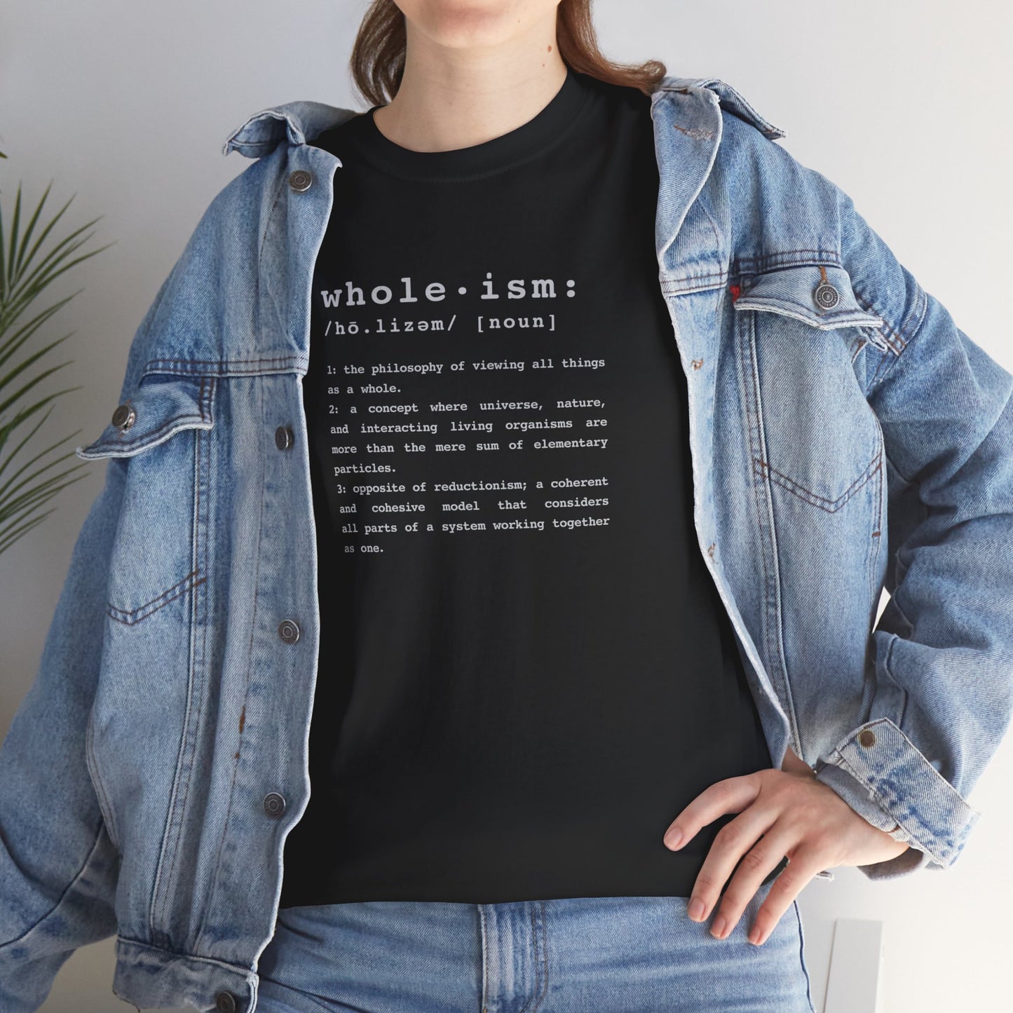 Wholism (Whole-ism) | Unisex 100% Cotton Heavy Tee, Dark Colors