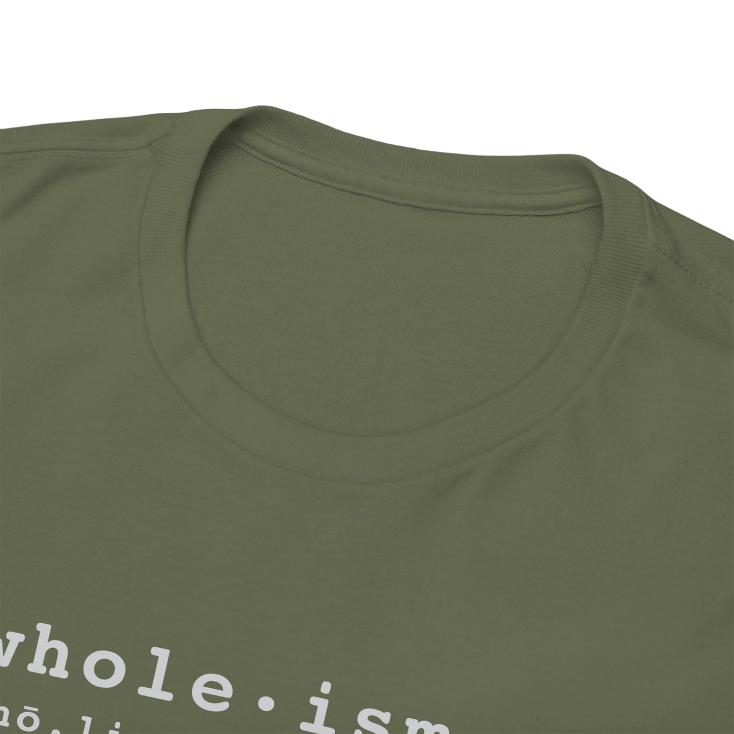 Wholism (Whole-ism) | Unisex 100% Cotton Heavy Tee, Dark Colors