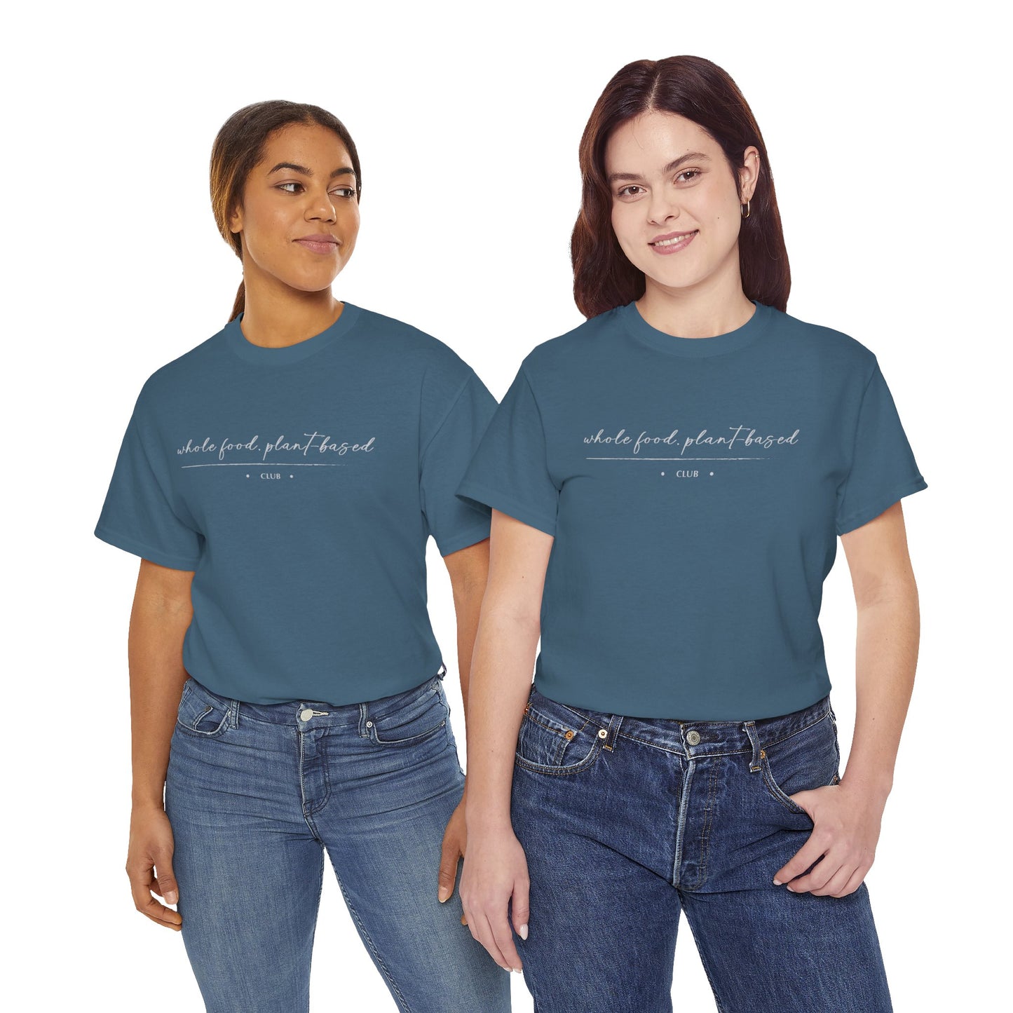 Whole Food, Plant-based Club | Unisex 100% Heavy Cotton Tee, Dark Colors