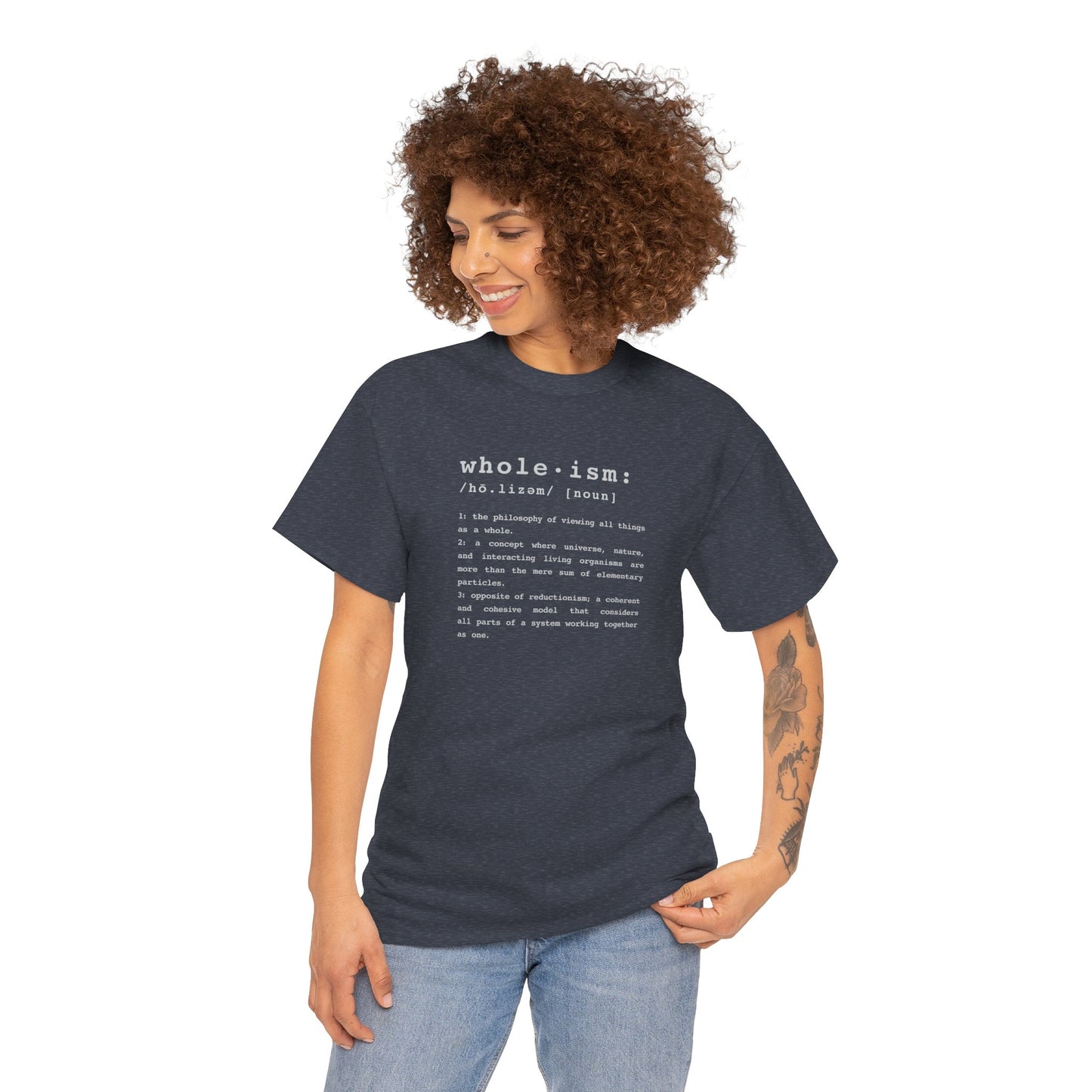 Wholism (Whole-ism) | Unisex 100% Cotton Heavy Tee, Dark Colors