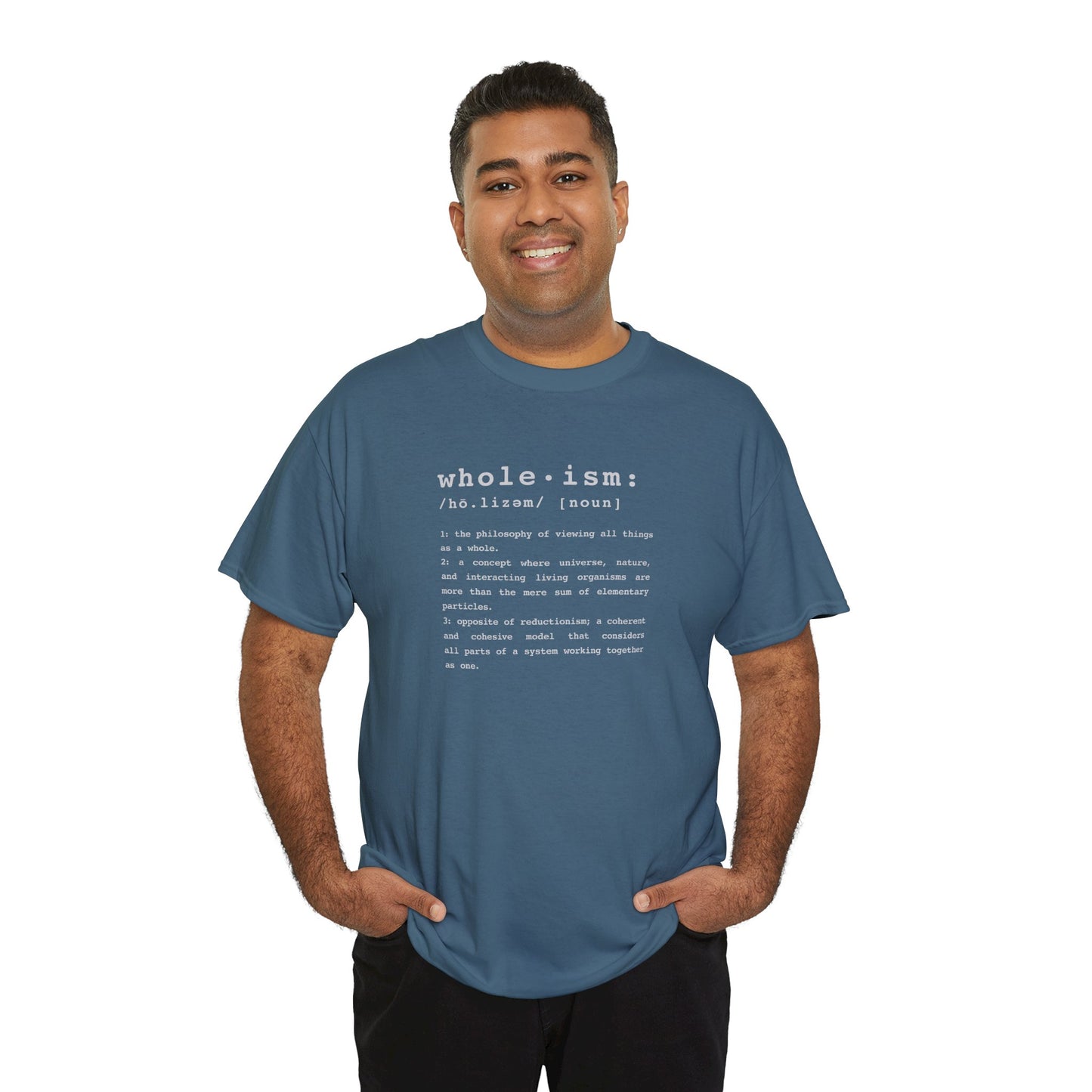 Wholism (Whole-ism) | Unisex 100% Cotton Heavy Tee, Dark Colors