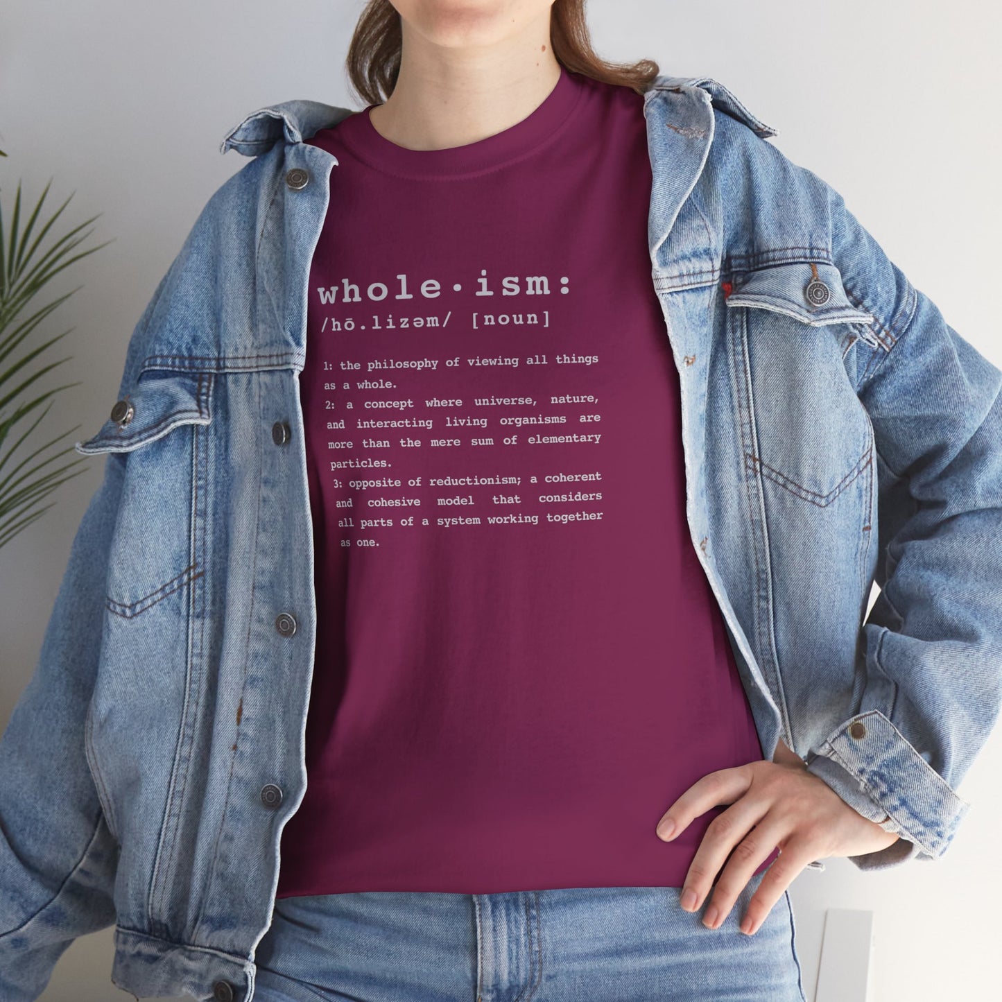 Wholism (Whole-ism) | Unisex 100% Cotton Heavy Tee, Dark Colors