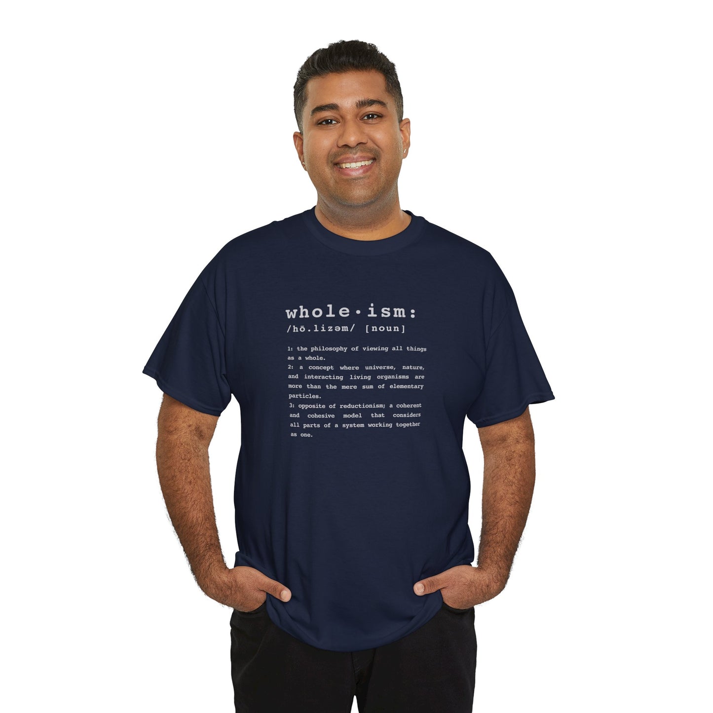 Wholism (Whole-ism) | Unisex 100% Cotton Heavy Tee, Dark Colors