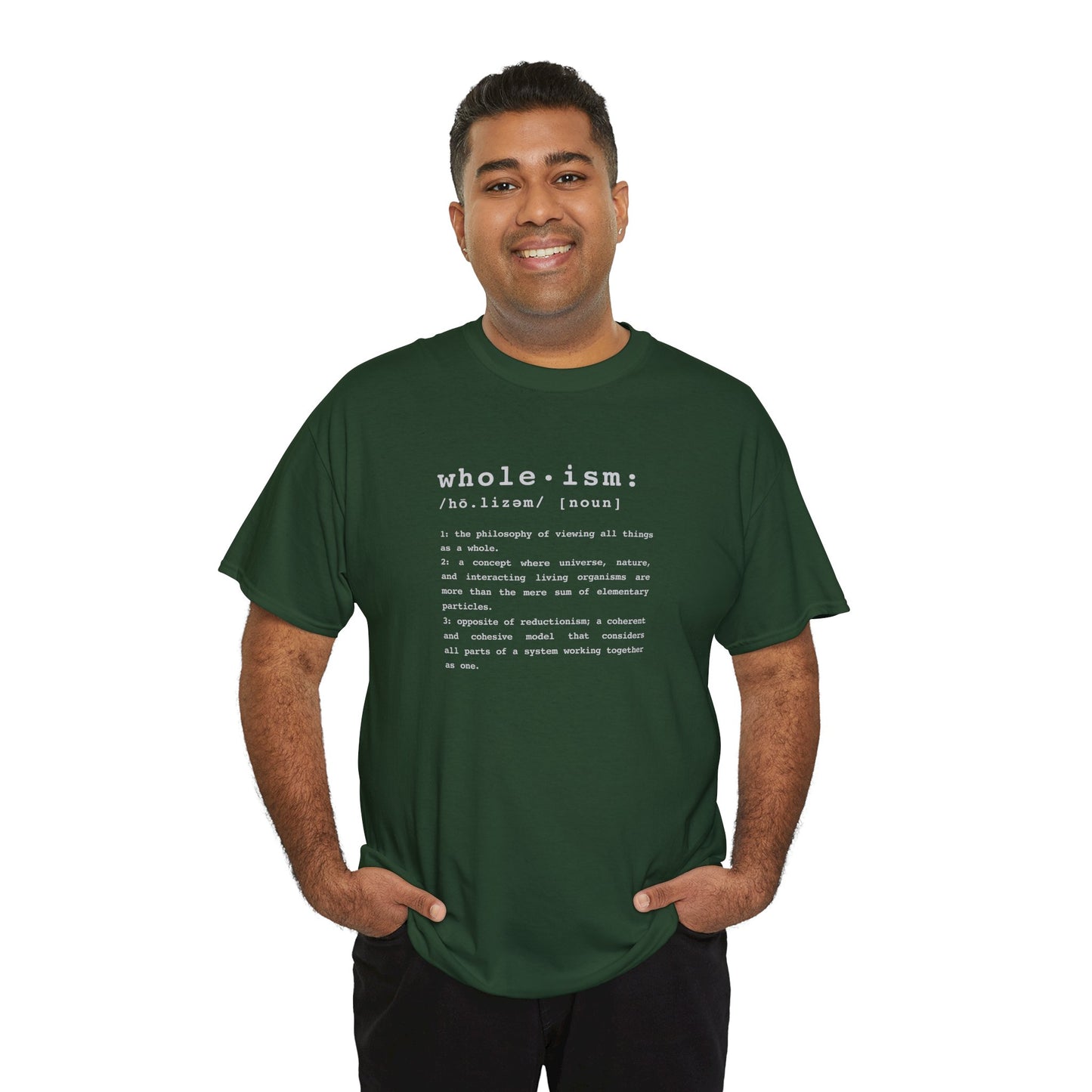 Wholism (Whole-ism) | Unisex 100% Cotton Heavy Tee, Dark Colors