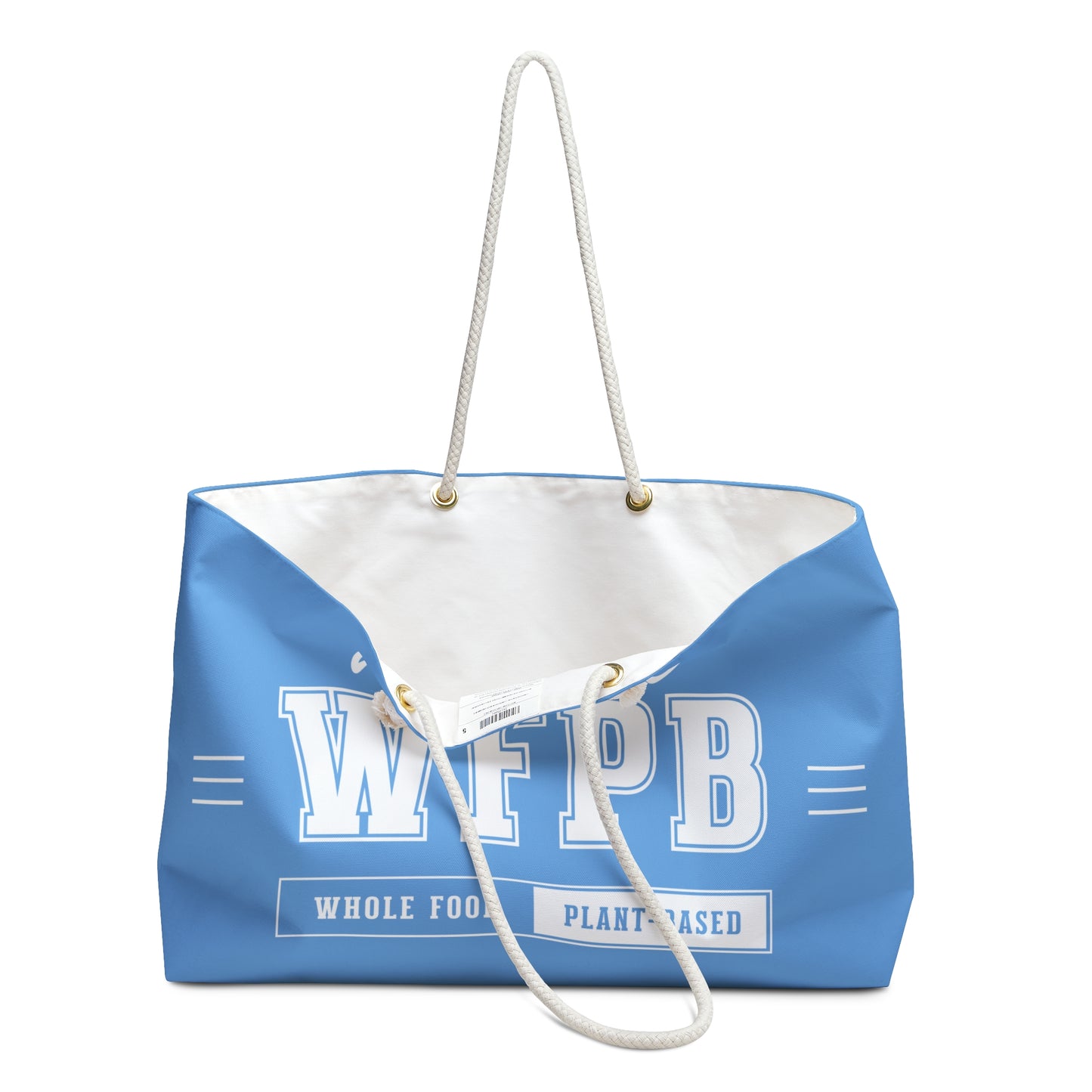Authentic WFPB, Whole Food Plant-based | Light Blue Weekender Bag