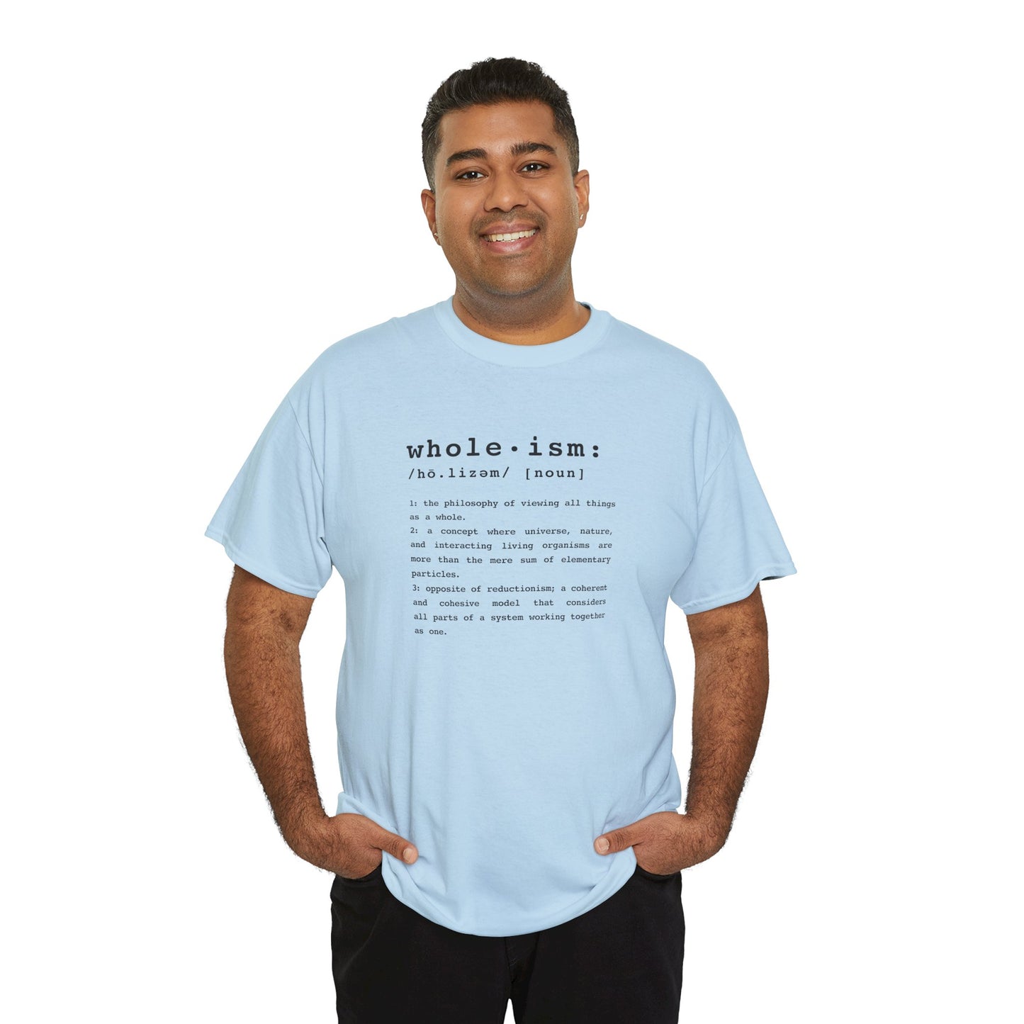Wholism (Whole-ism) | Unisex 100% Cotton Heavy Tee, Light Colors