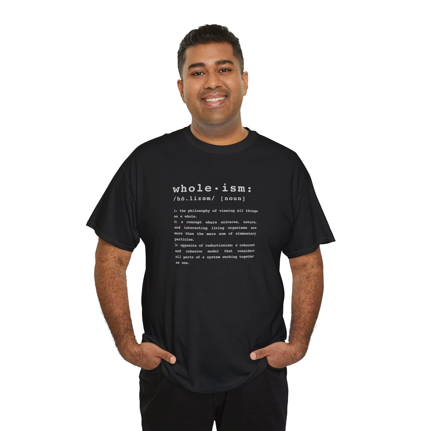 Wholism (Whole-ism) | Unisex 100% Cotton Heavy Tee, Dark Colors