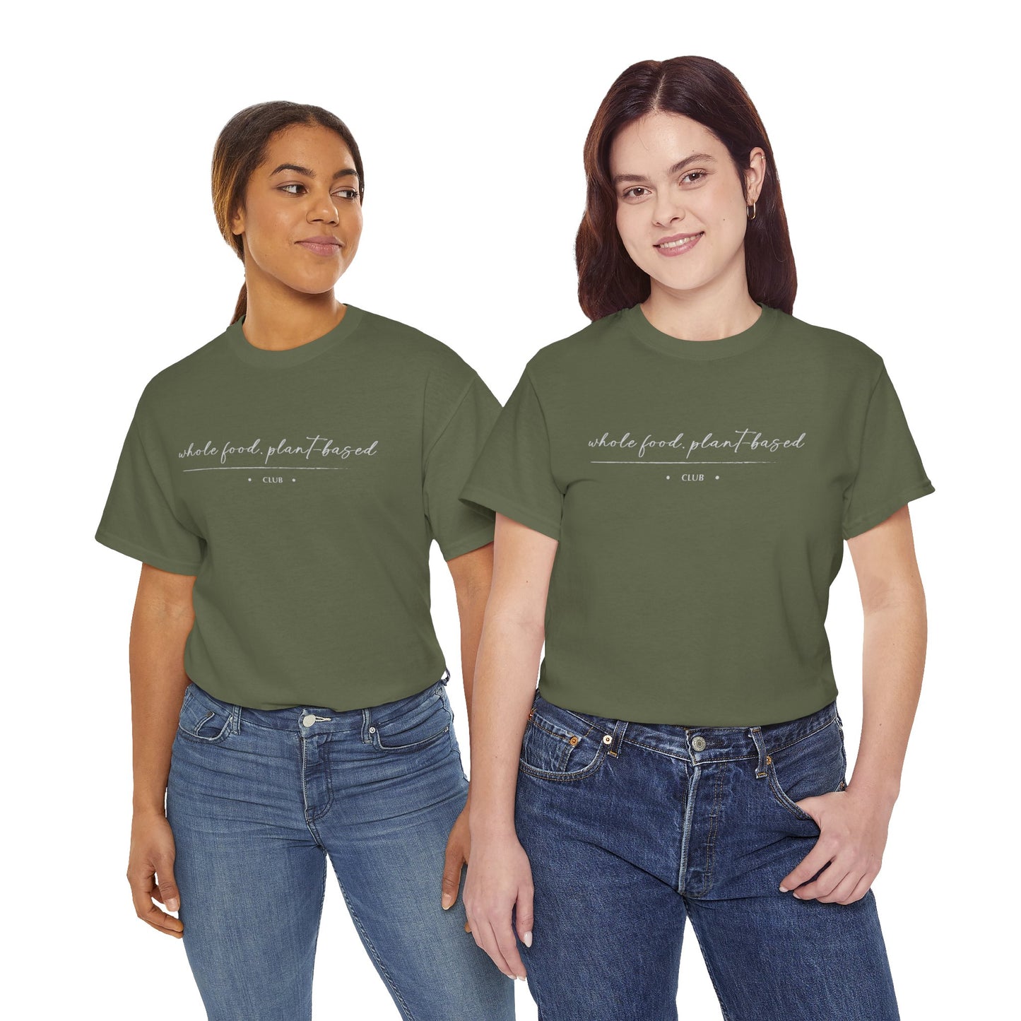 Whole Food, Plant-based Club | Unisex 100% Heavy Cotton Tee, Dark Colors