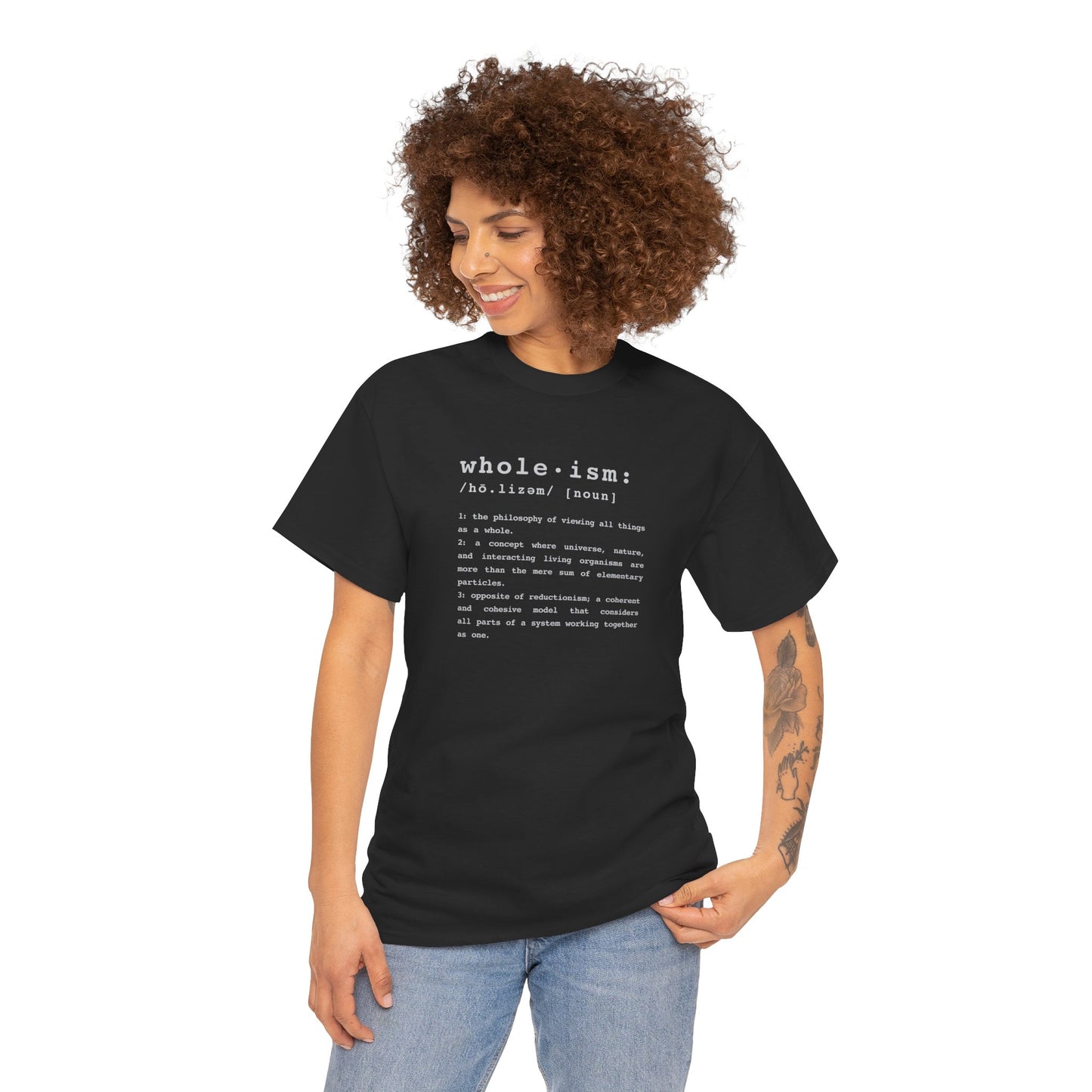 Wholism (Whole-ism) | Unisex 100% Cotton Heavy Tee, Dark Colors