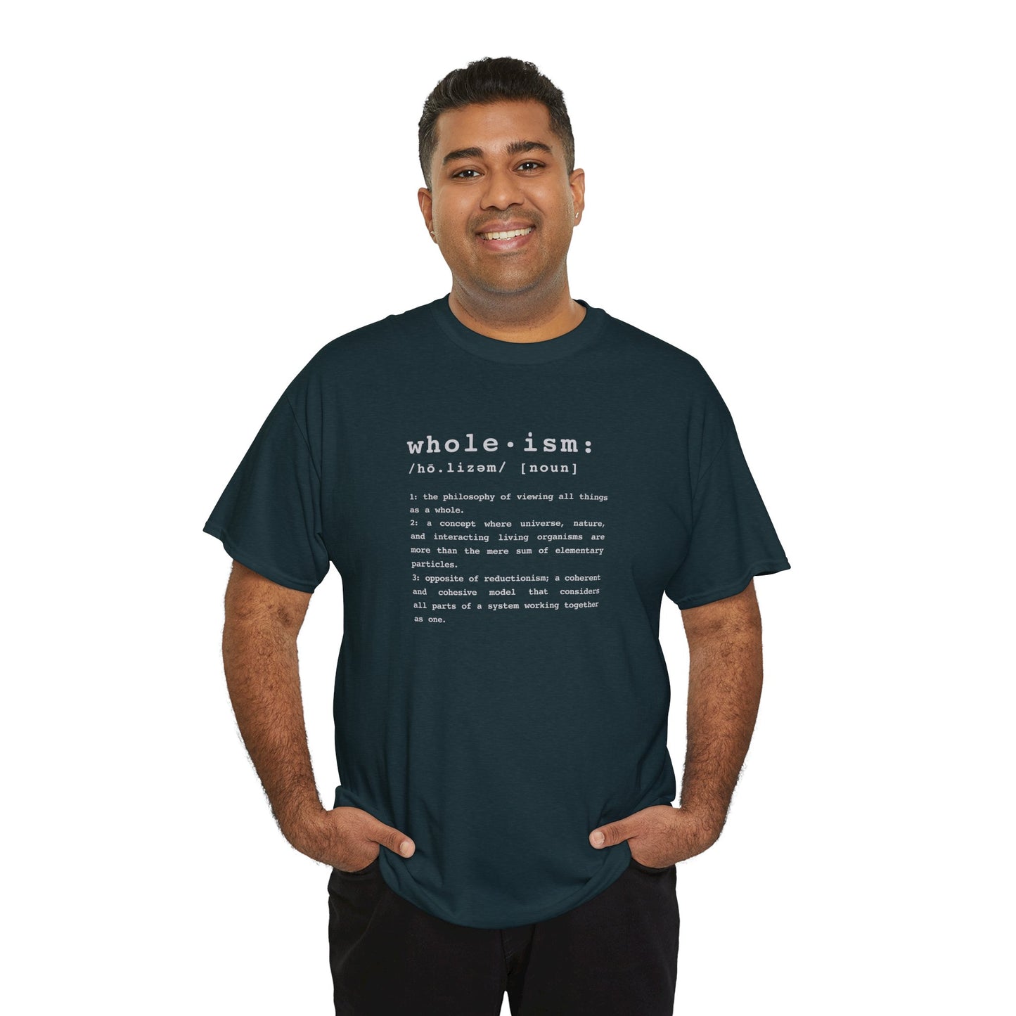 Wholism (Whole-ism) | Unisex 100% Cotton Heavy Tee, Dark Colors