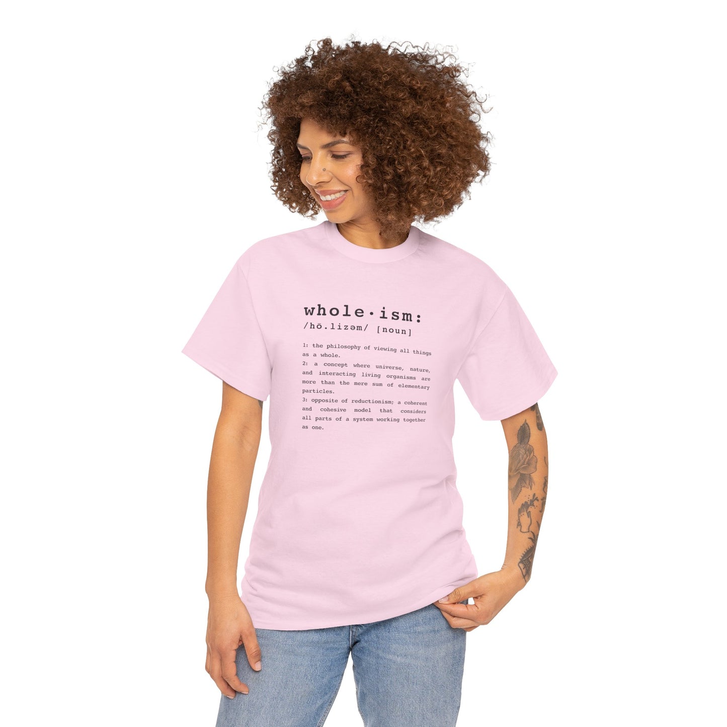 Wholism (Whole-ism) | Unisex 100% Cotton Heavy Tee, Light Colors