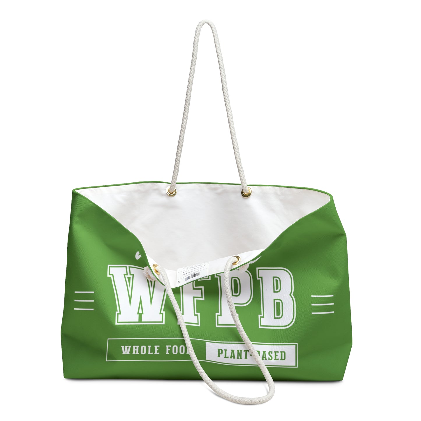 Authentic WFPB, Whole Food Plant-based | Green Weekender Bag