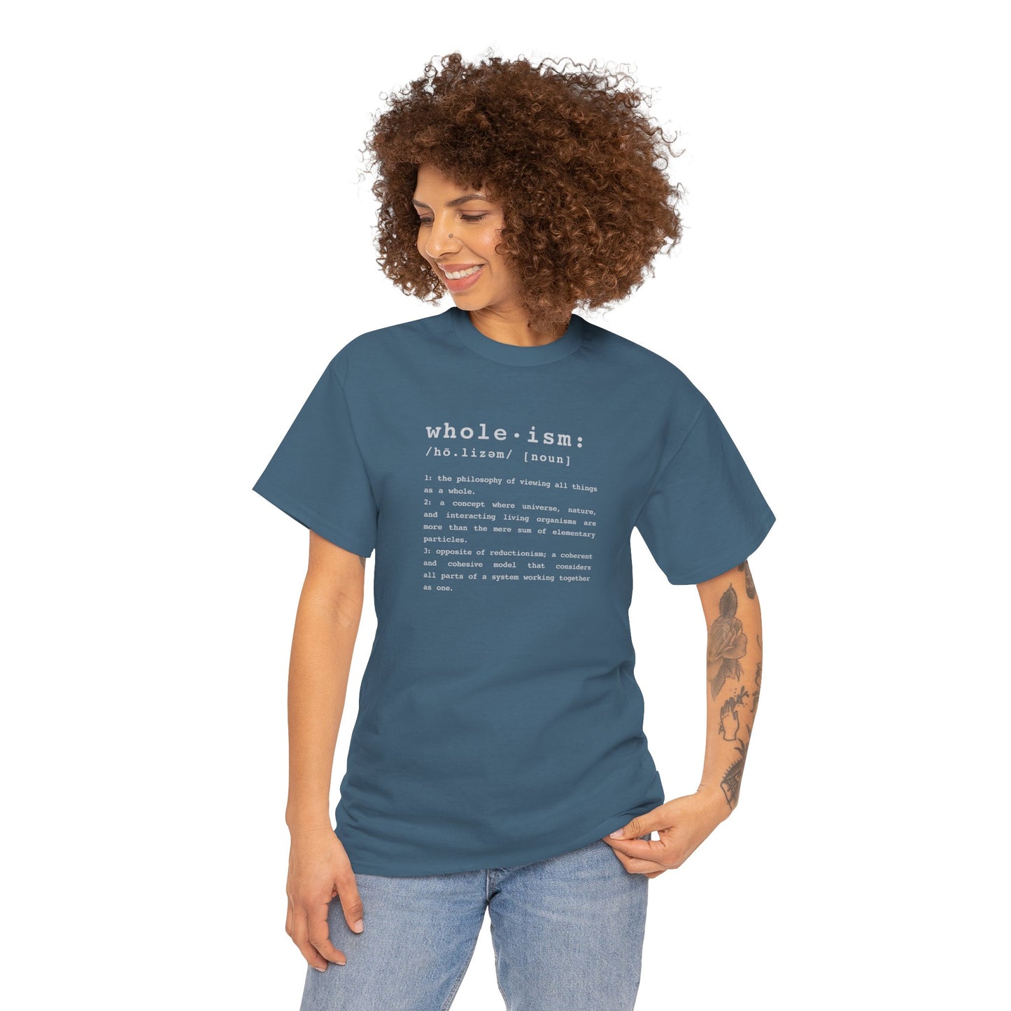 Wholism (Whole-ism) | Unisex 100% Cotton Heavy Tee, Dark Colors