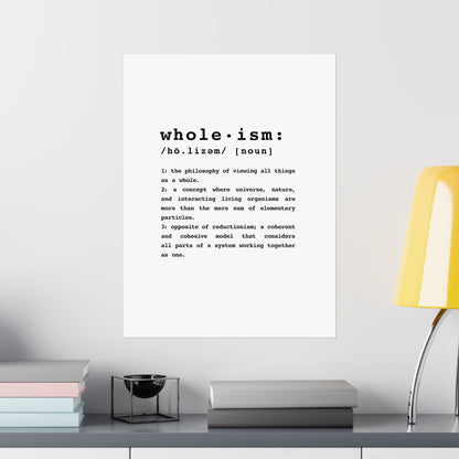 Wholism Premium Matte Vertical Poster  |  WFPB Inspiration Home Decor