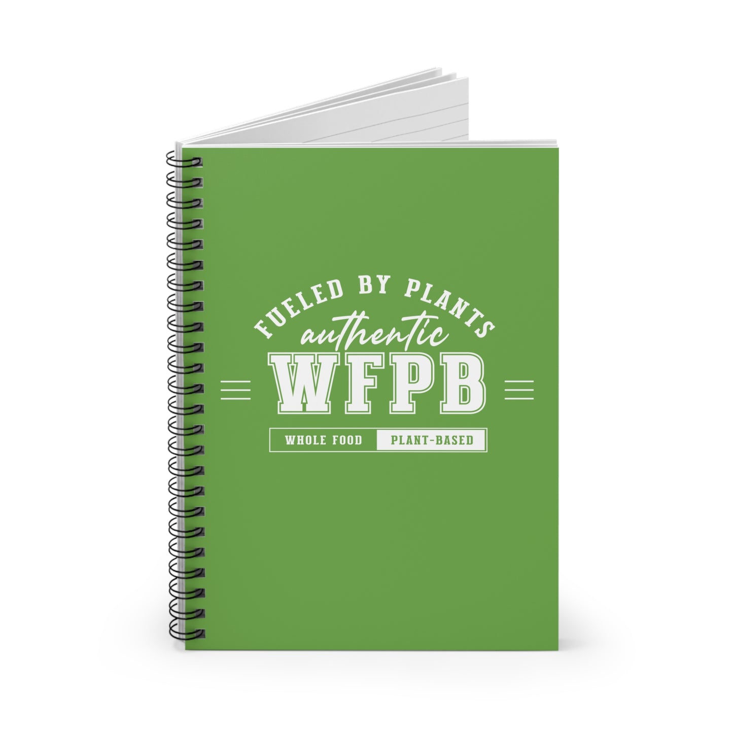 Authentic WFPB, Whole Food Plant-based  |  Spiral Notebook, Ruled Line