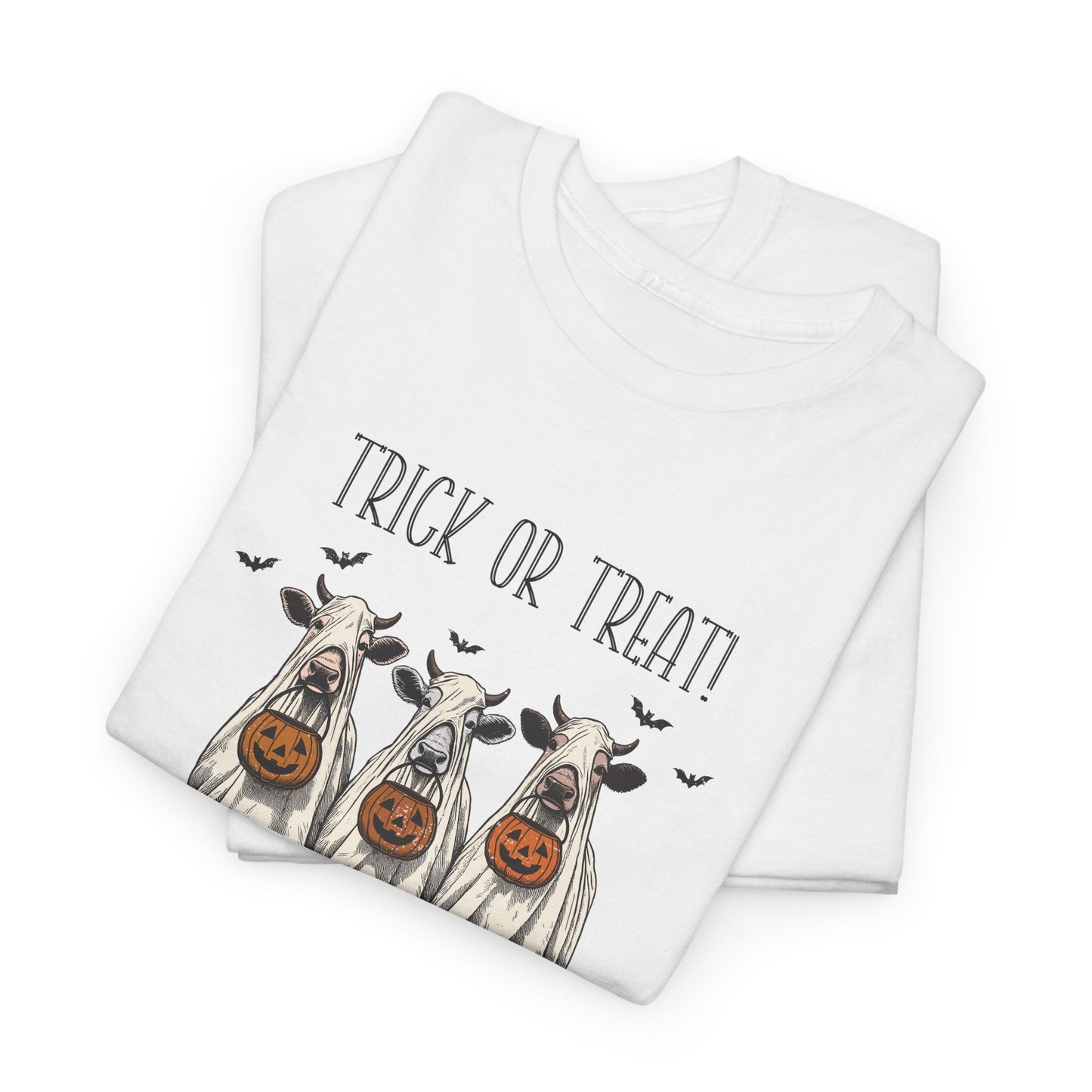 Trick or Treat!  Happy Vegan Halloween  |  Halloween Unisex 100% Cotton Vegan Tee