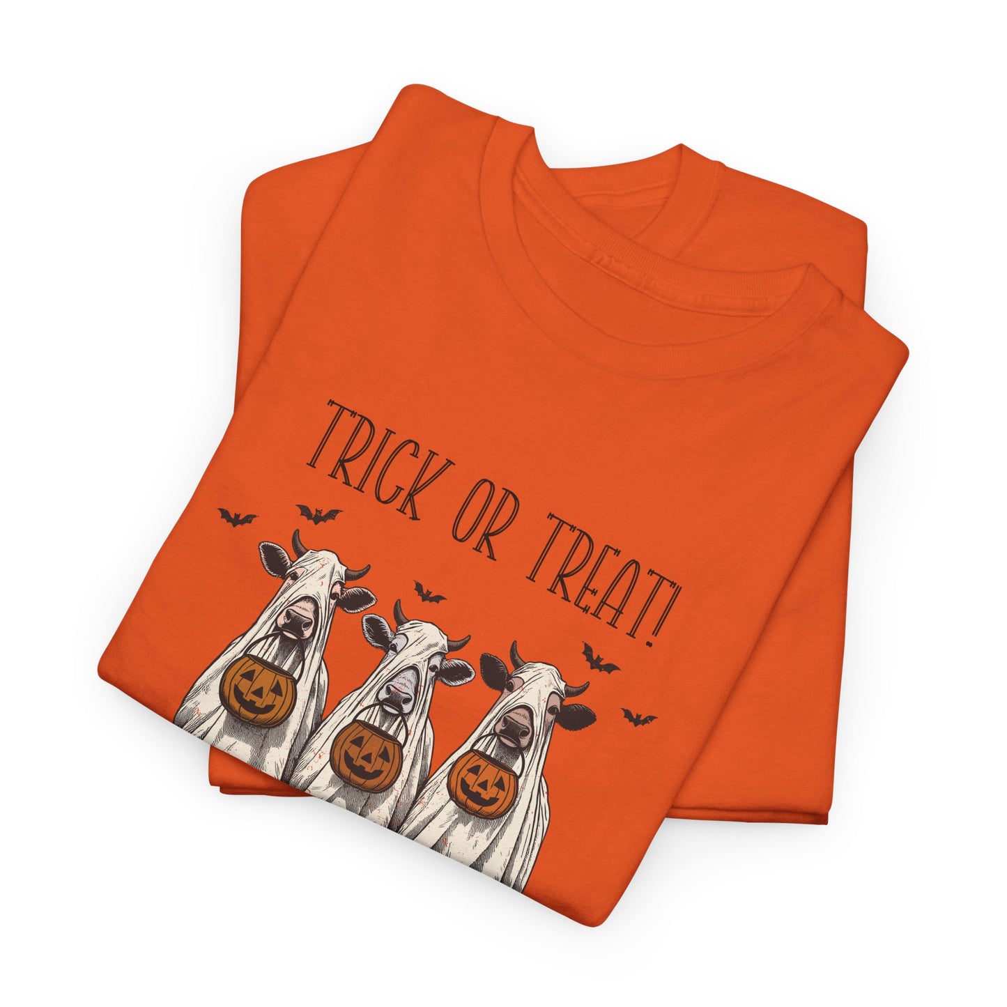 Trick or Treat!  Happy Vegan Halloween  |  Halloween Unisex 100% Cotton Vegan Tee