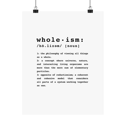 Wholism Premium Matte Vertical Poster  |  WFPB Inspiration Home Decor