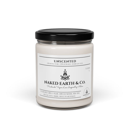 Premium Plant-based, Vegan, Non-Toxic Soy Candle with Essential Oils and Cotton Wick  |  Reusable Glass Jar with Lid, 9oz