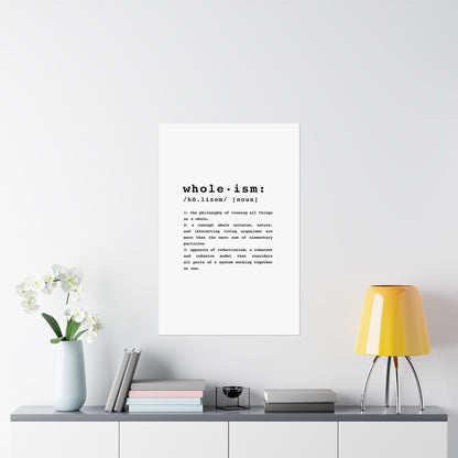 Wholism Premium Matte Vertical Poster  |  WFPB Inspiration Home Decor