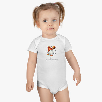 Cute Vegan Ghost  |  Onesie® 100% Certified Organic Cotton Baby Bodysuit