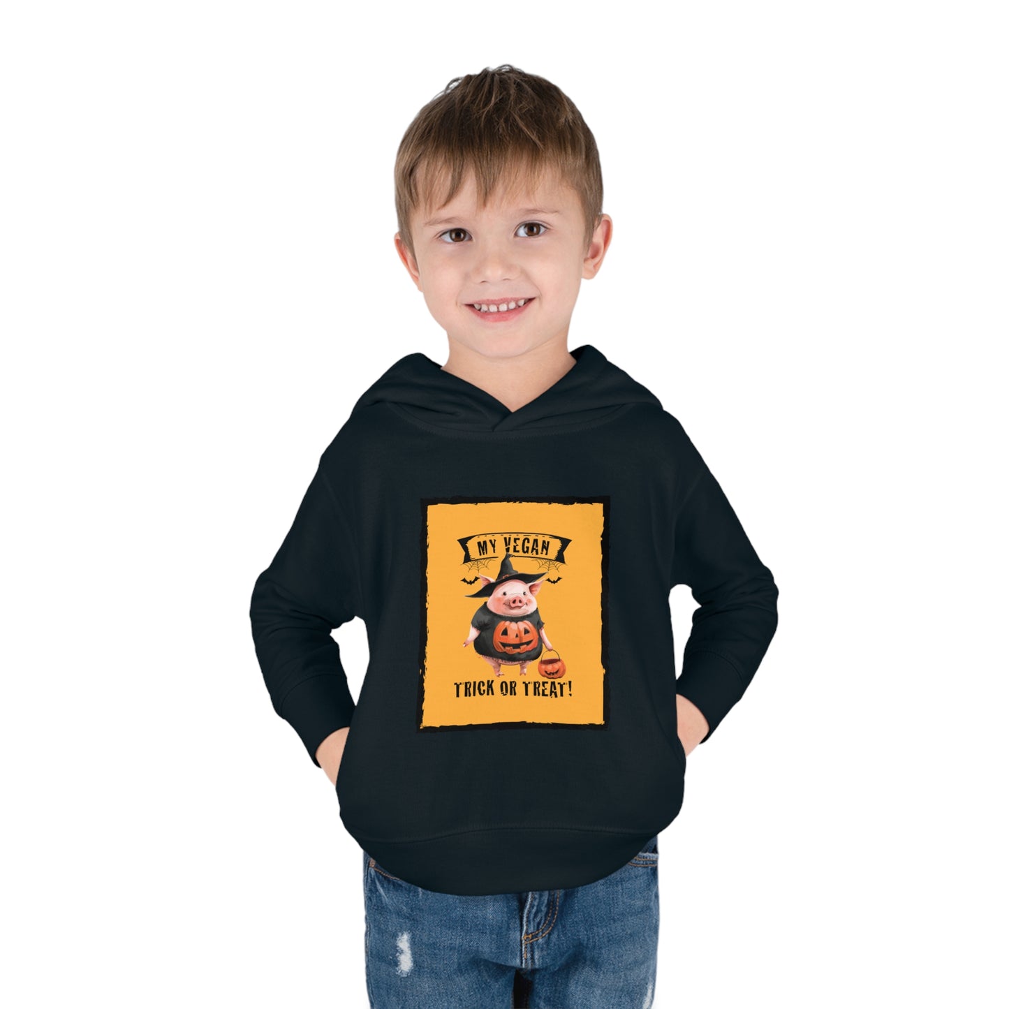 My Vegan Trick or Treat - Piglet  |  Toddler Pullover Fleece Hoodie