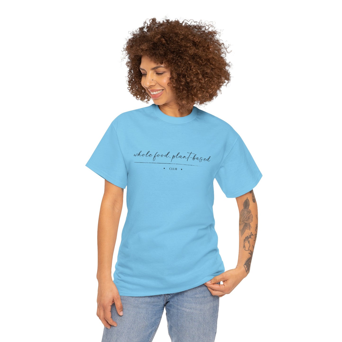 Whole Food, Plant-based Club  |  Unisex 100% Heavy Cotton Tee