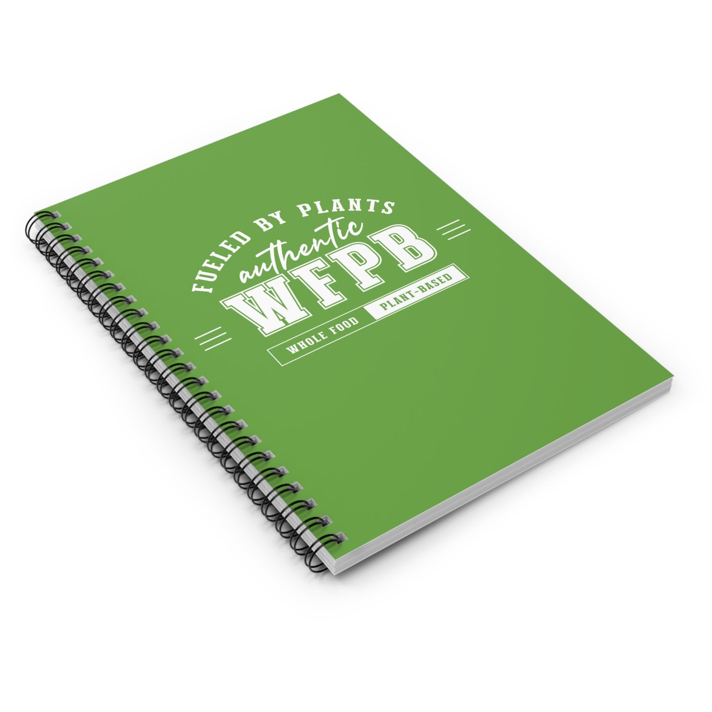 Authentic WFPB, Whole Food Plant-based  |  Spiral Notebook, Ruled Line