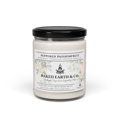 Premium Plant-based, Vegan, Non-Toxic Soy Candle with Essential Oils and Cotton Wick  |  Reusable Glass Jar with Lid, 9oz