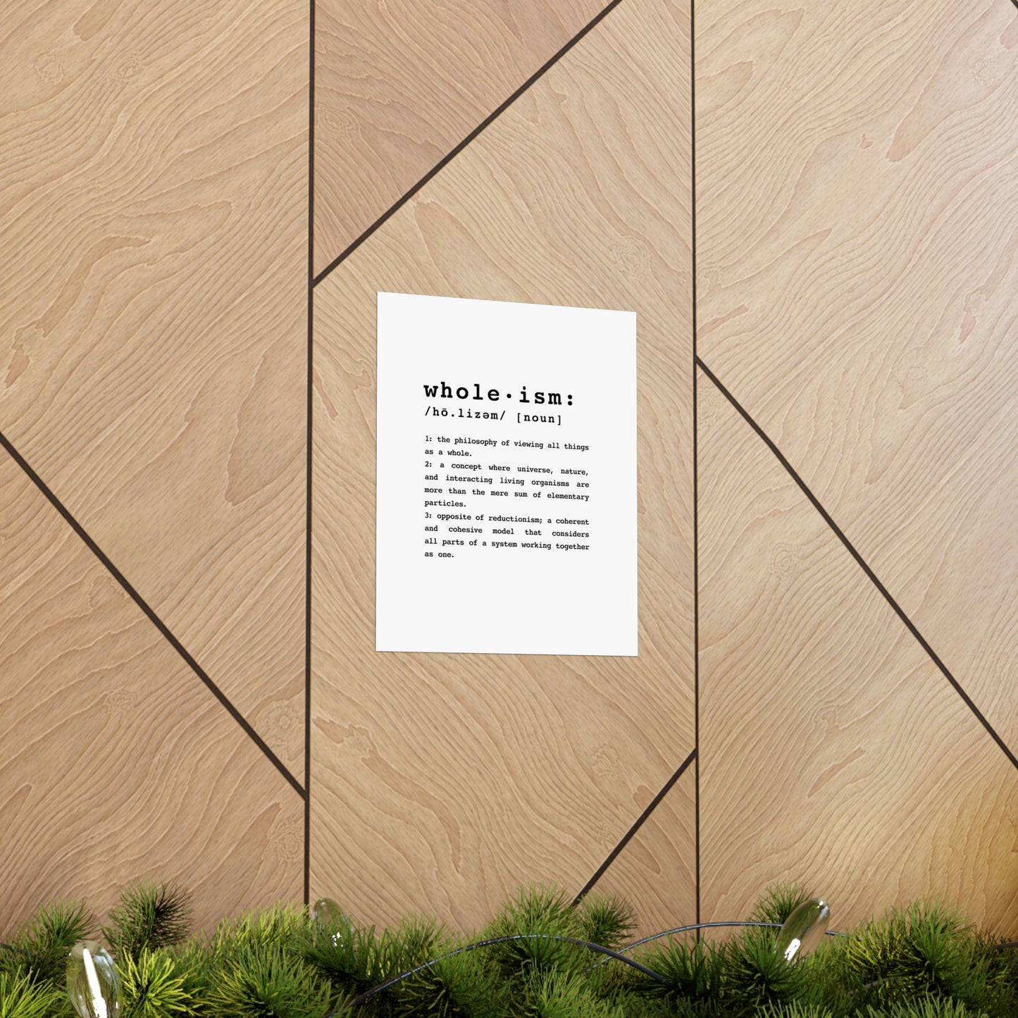 Wholism Premium Matte Vertical Poster  |  WFPB Inspiration Home Decor