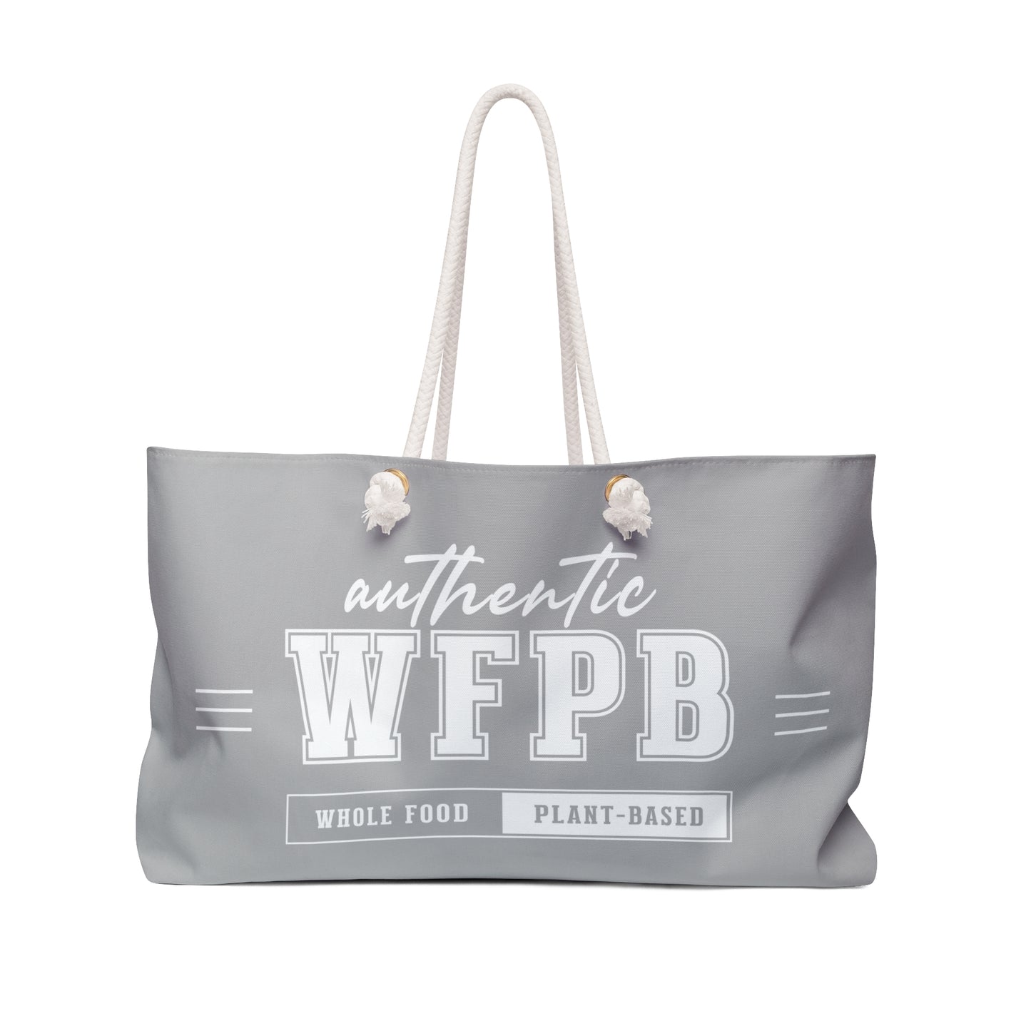 Authentic WFPB, Whole Food Plant-based  |  Gray Weekender Bag